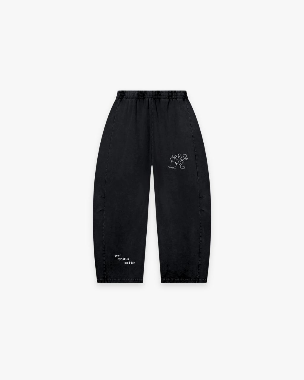 The "Scribble" Mineral Wash Barrel Pants