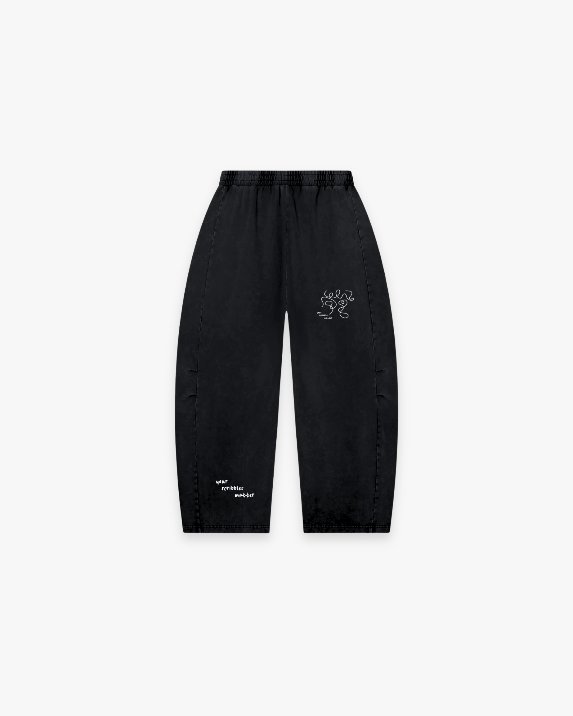 The "Scribble" Mineral Wash Barrel Pants