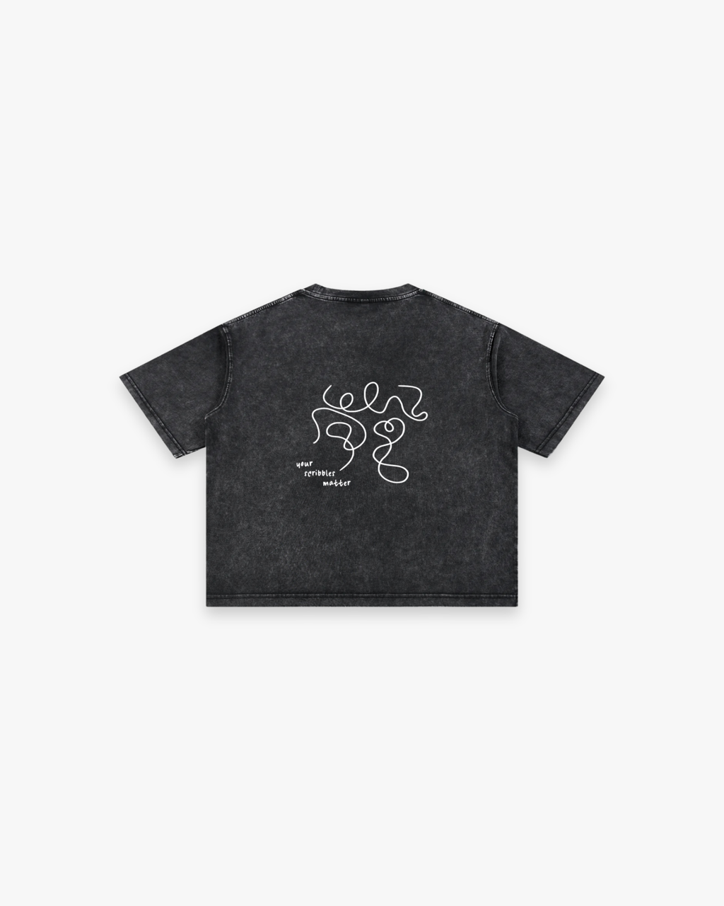 The "Scribble" Mineral Wash Boxy Tee