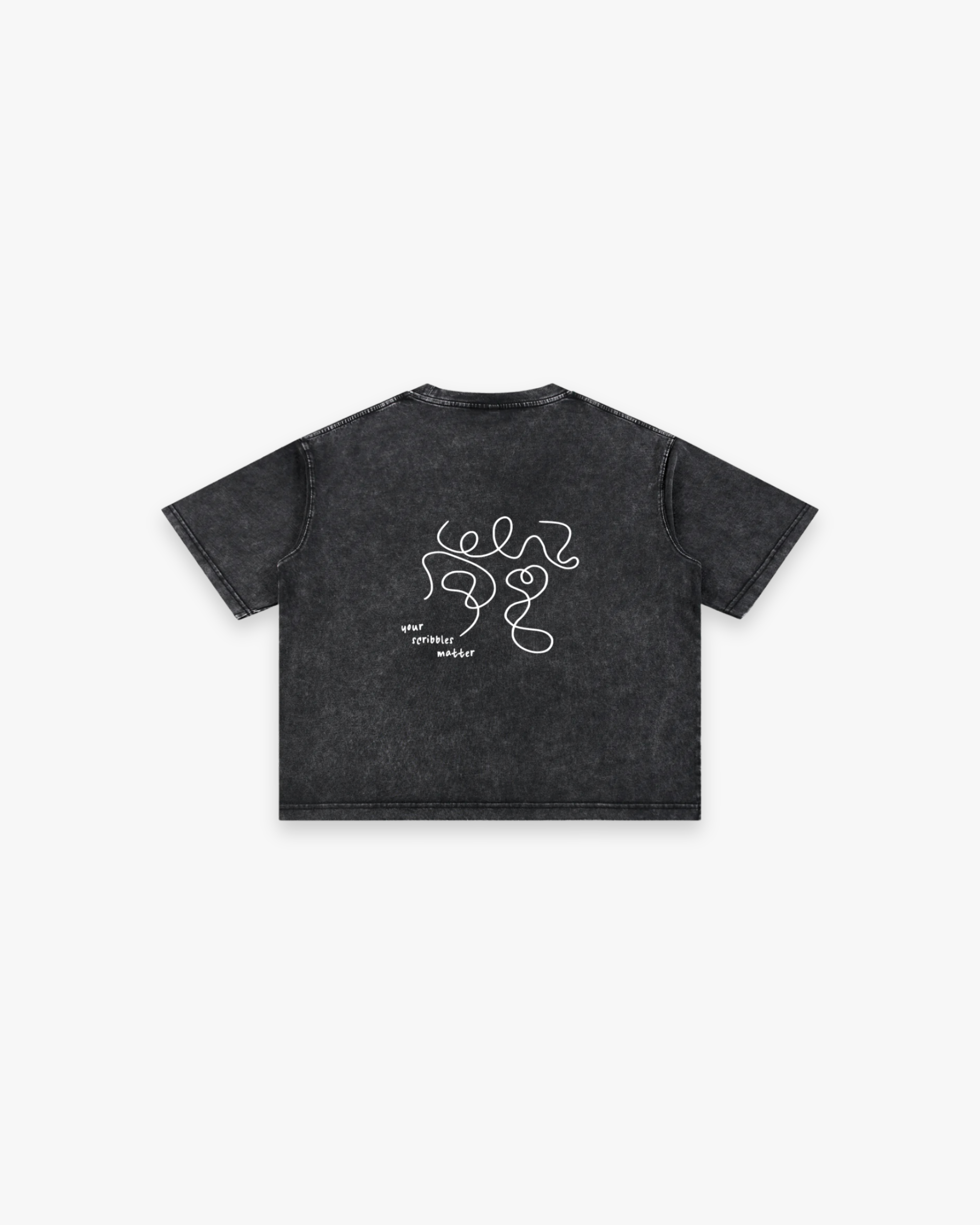 The "Scribble" Mineral Wash Boxy Tee