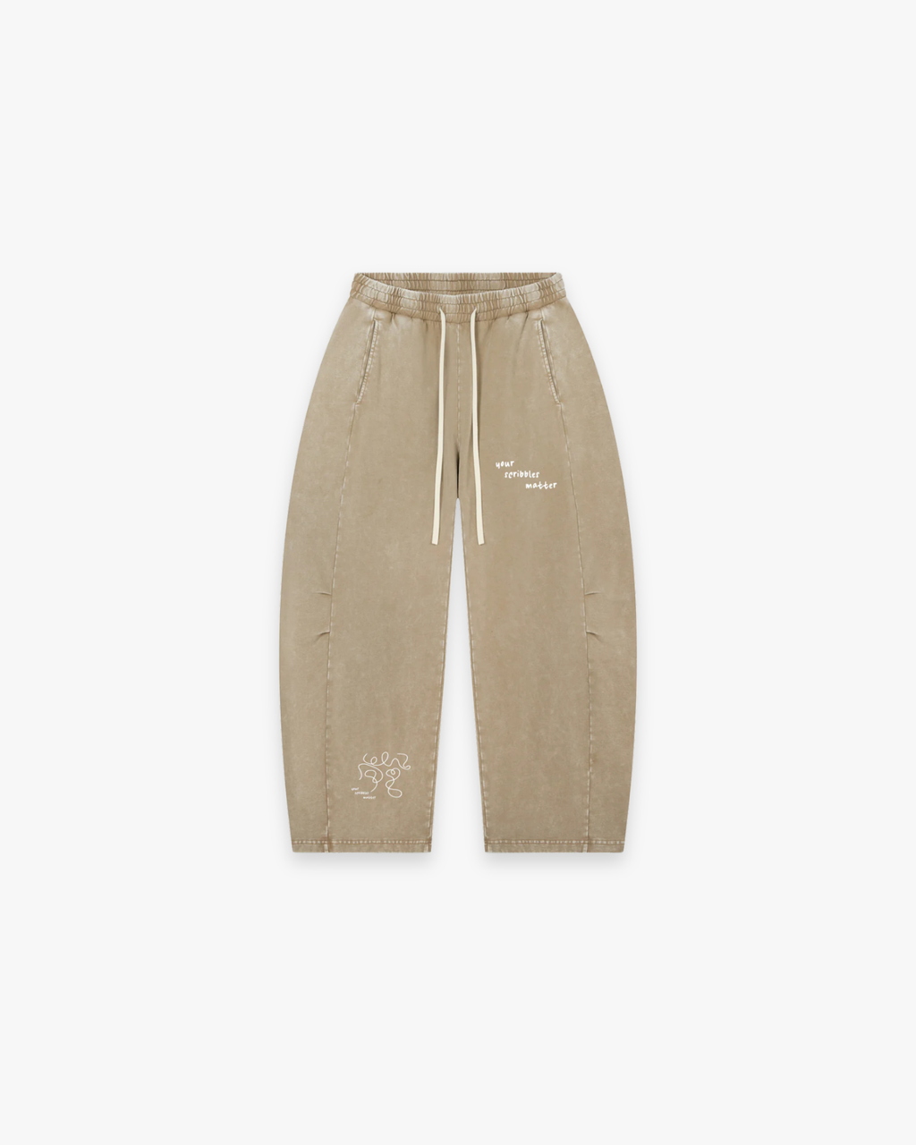 The "Scribble" Mineral Wash Barrel Pants