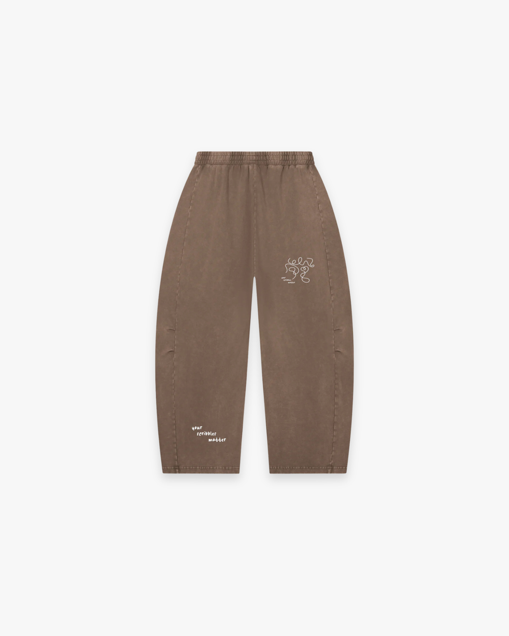 The "Scribble" Mineral Wash Barrel Pants