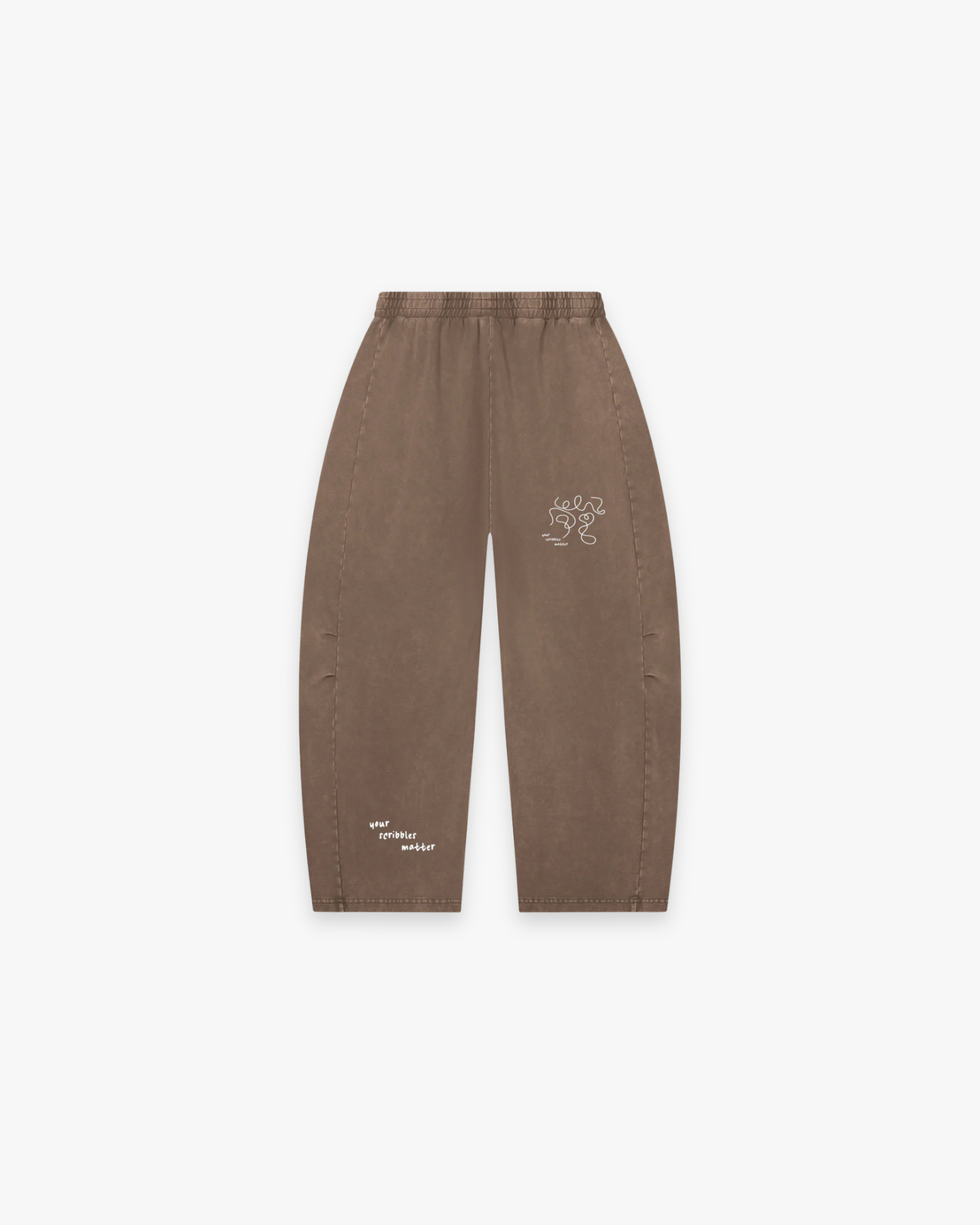 The "Scribble" Mineral Wash Barrel Pants