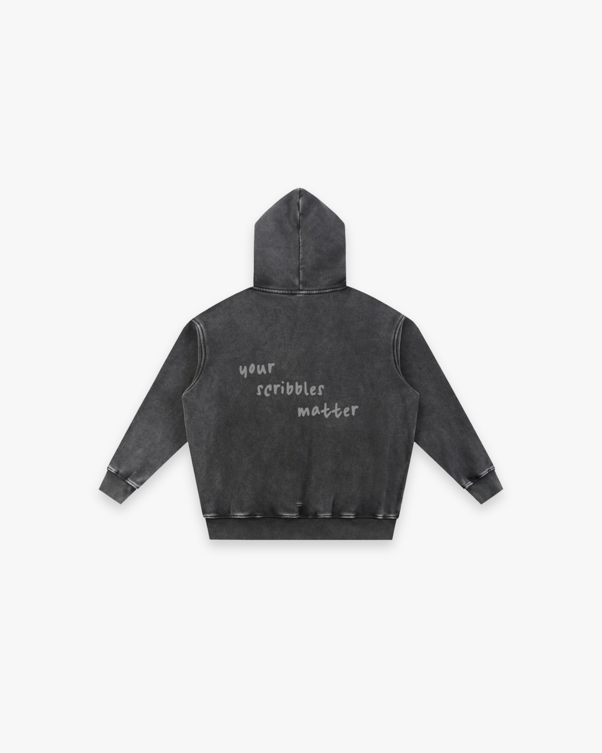 "The Scribble" Snow Wash Oversized Hoodie