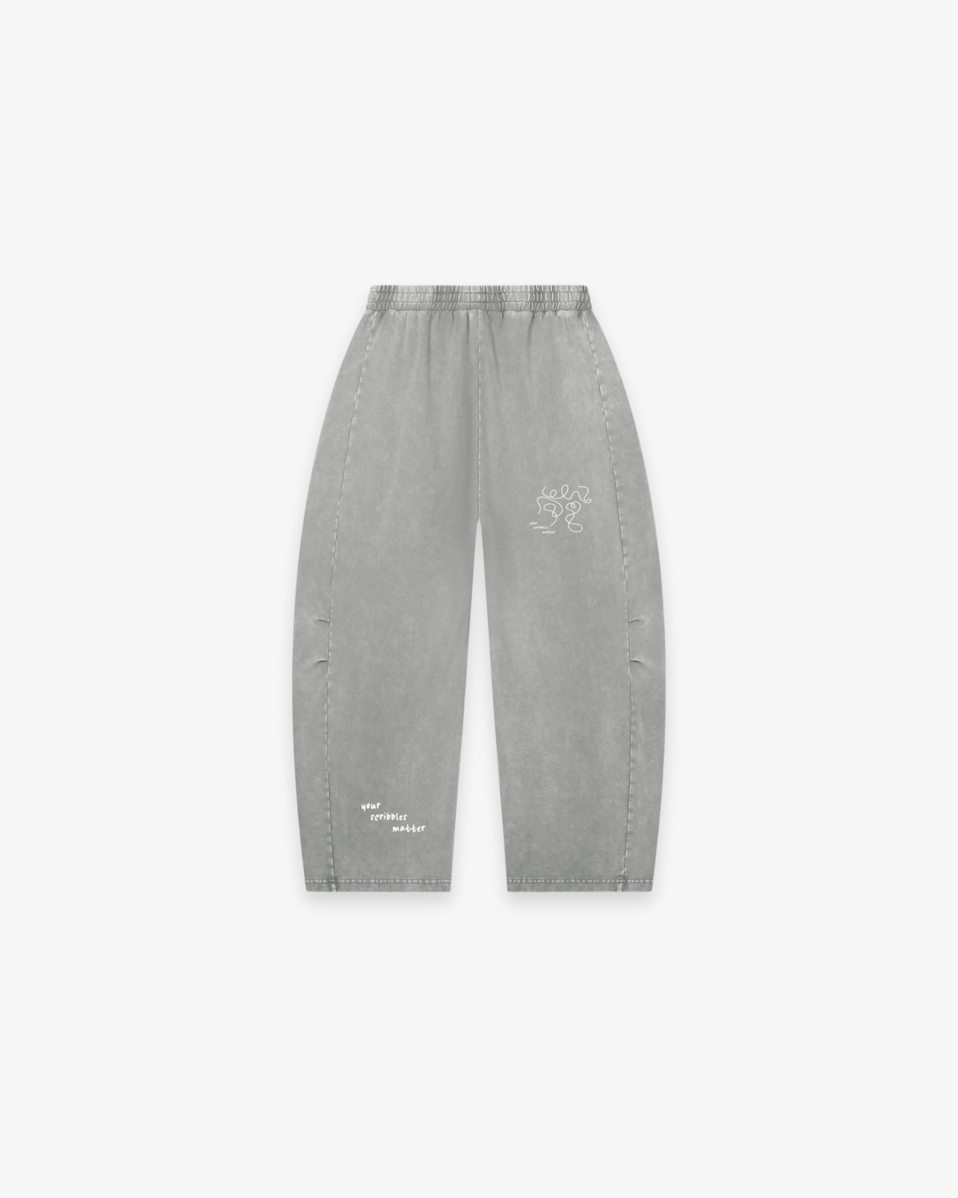 The "Scribble" Mineral Wash Barrel Pants