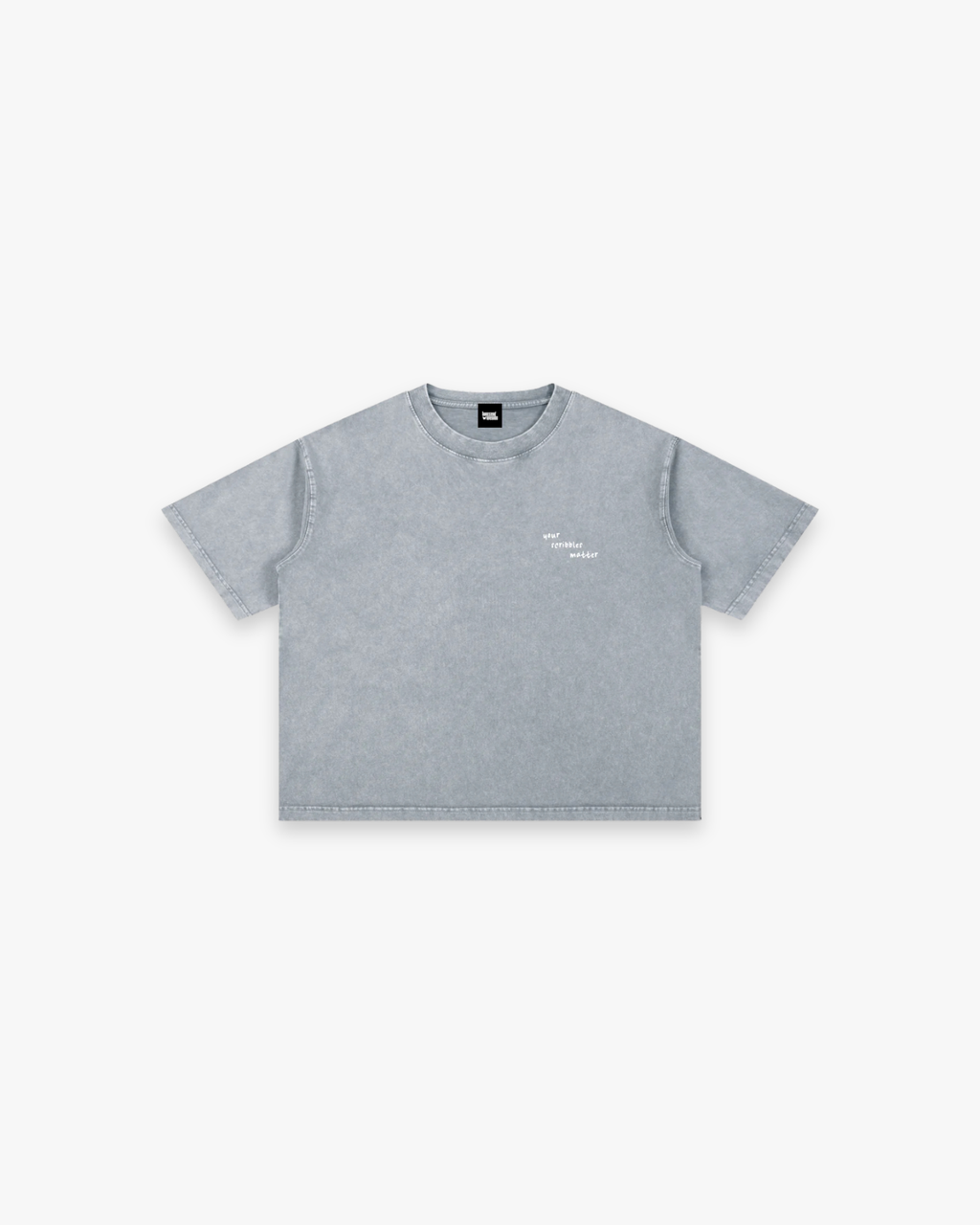 The "Scribble" Mineral Wash Boxy Tee