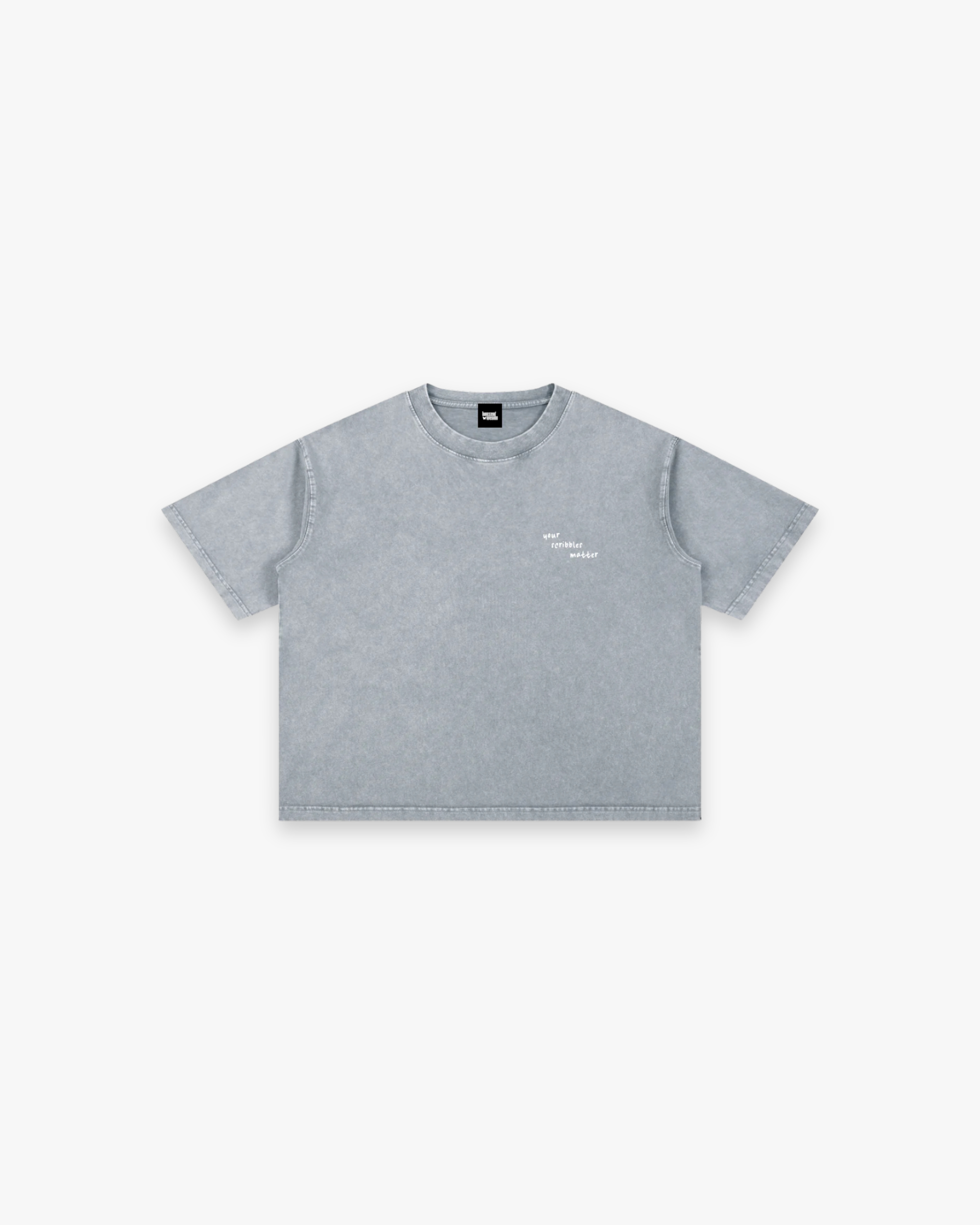 The "Scribble" Mineral Wash Boxy Tee
