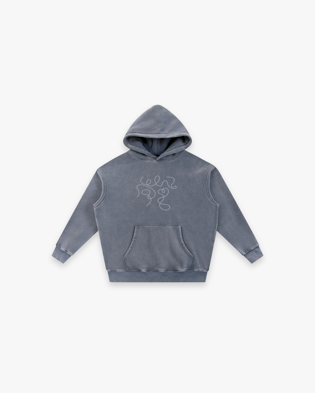 "The Scribble" Snow Wash Oversized Hoodie
