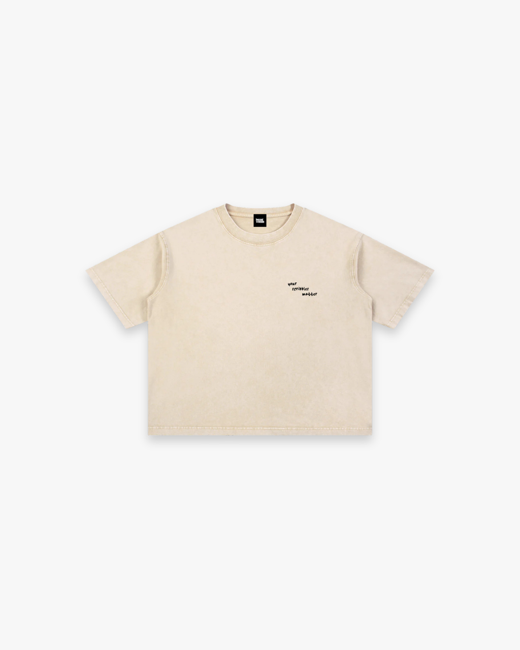 The "Scribble" Mineral Wash Boxy Tee