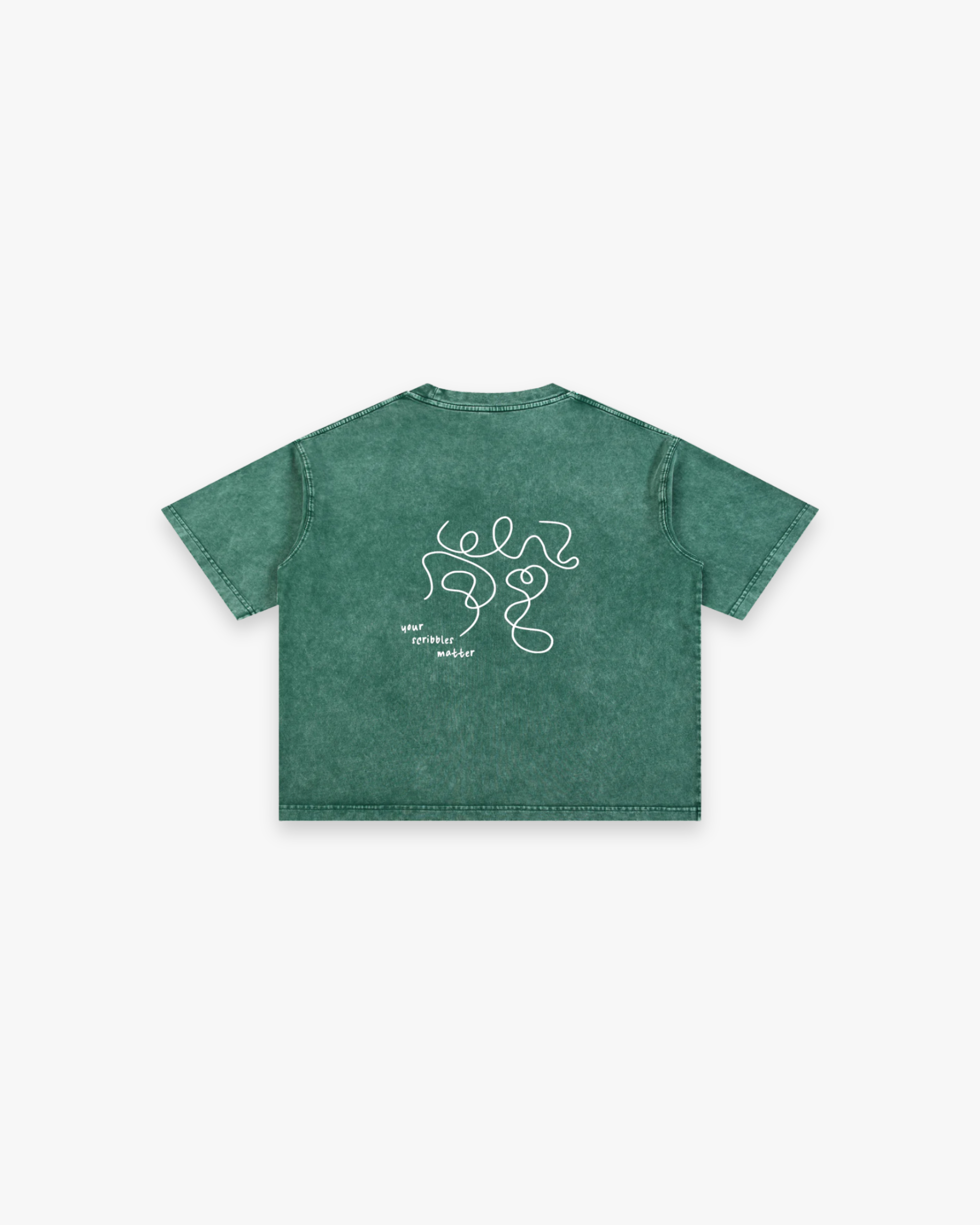 The "Scribble" Mineral Wash Boxy Tee