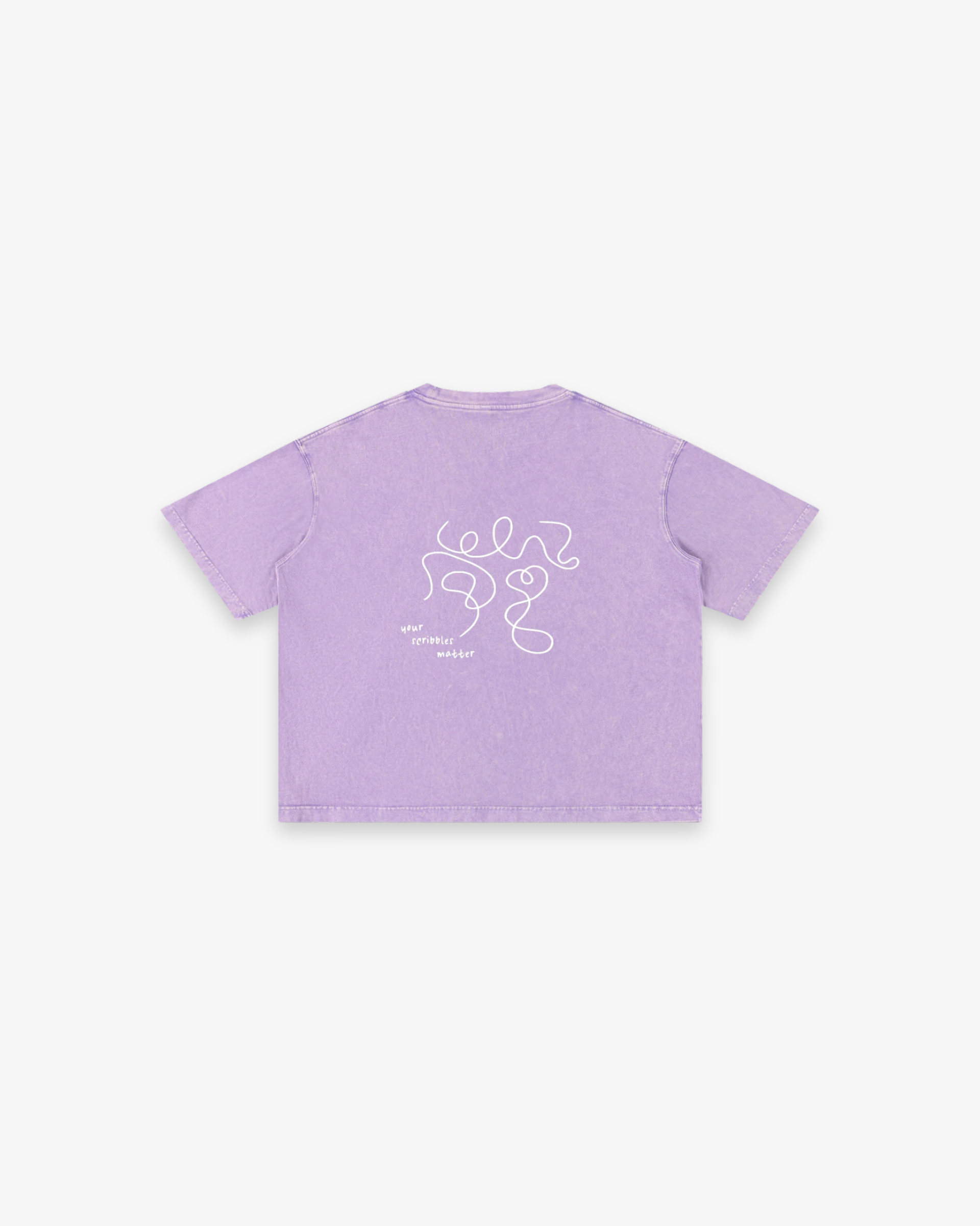 The "Scribble" Mineral Wash Boxy Tee