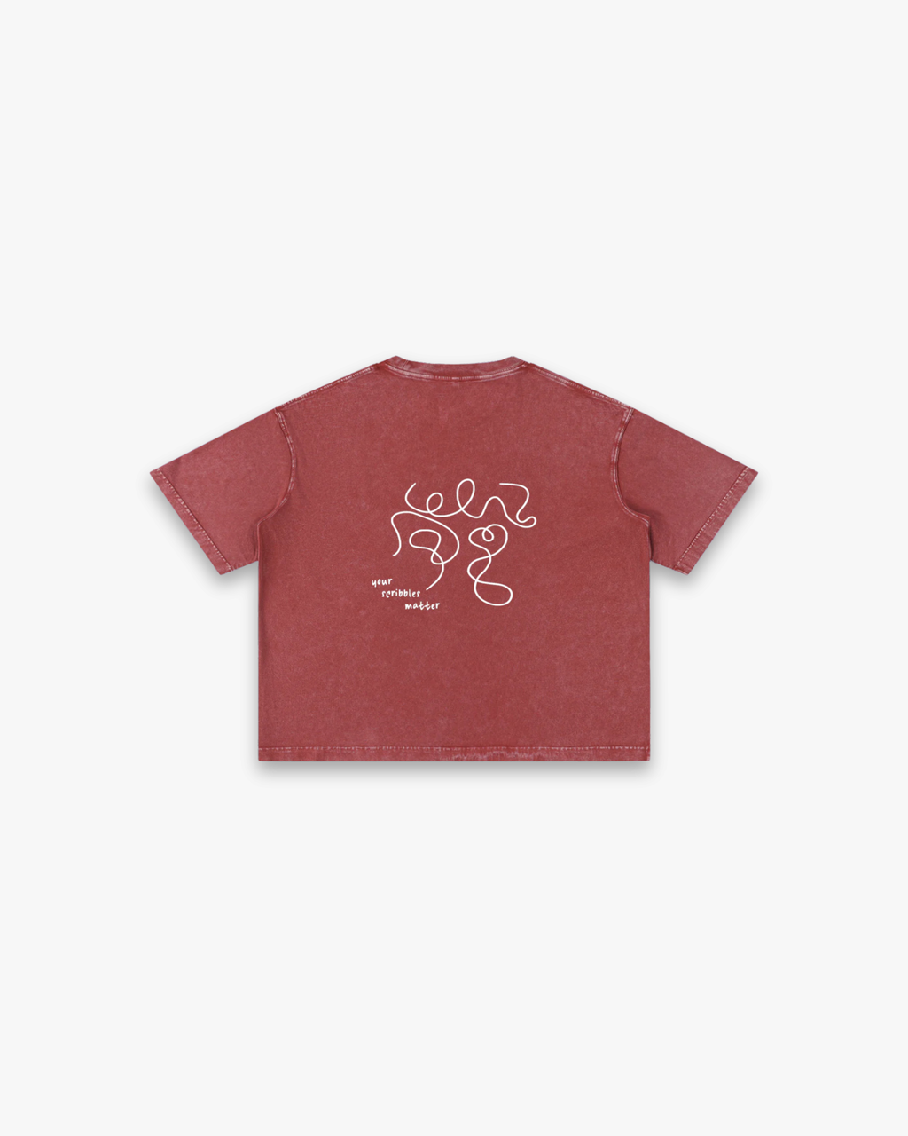 The "Scribble" Mineral Wash Boxy Tee