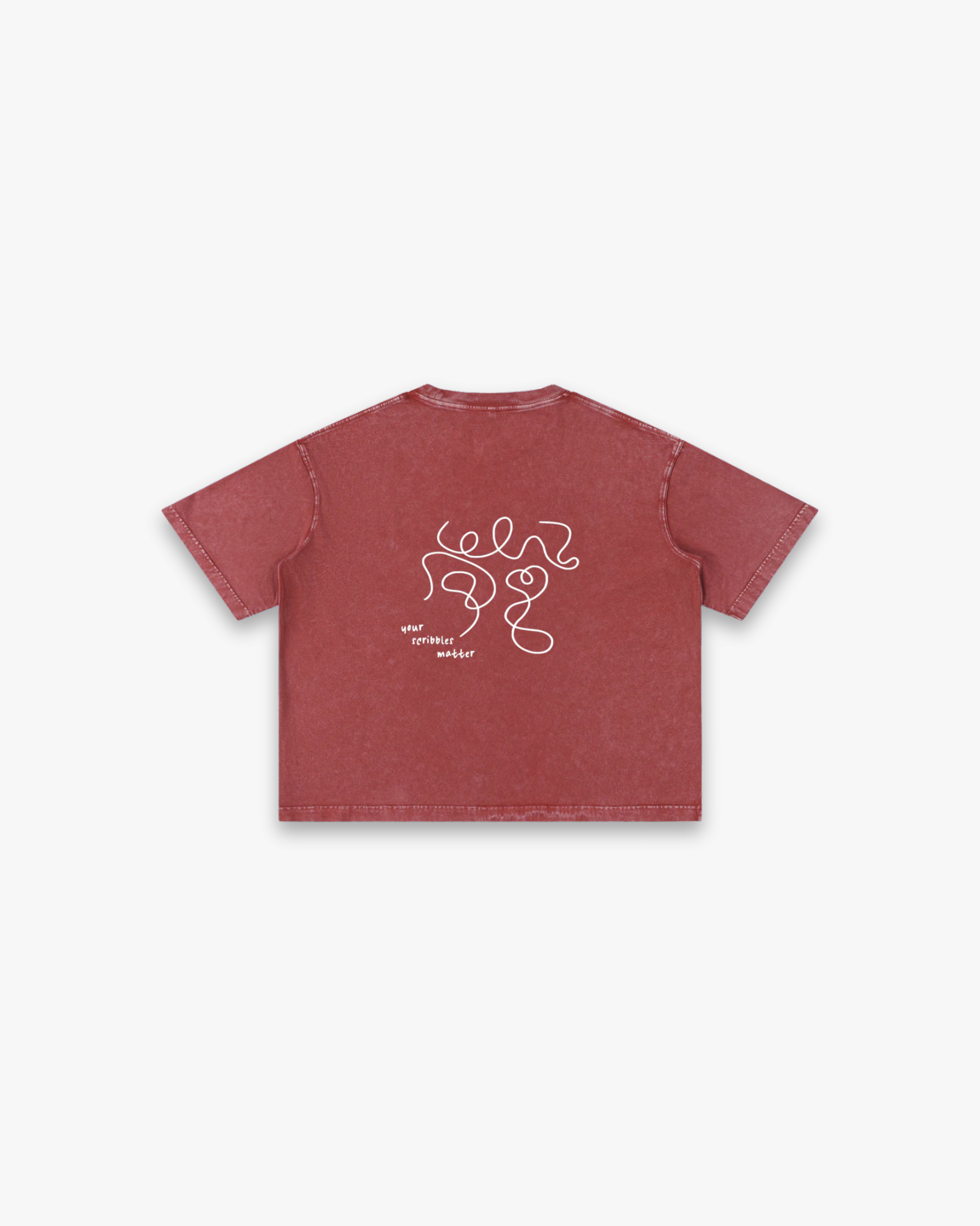The "Scribble" Mineral Wash Boxy Tee