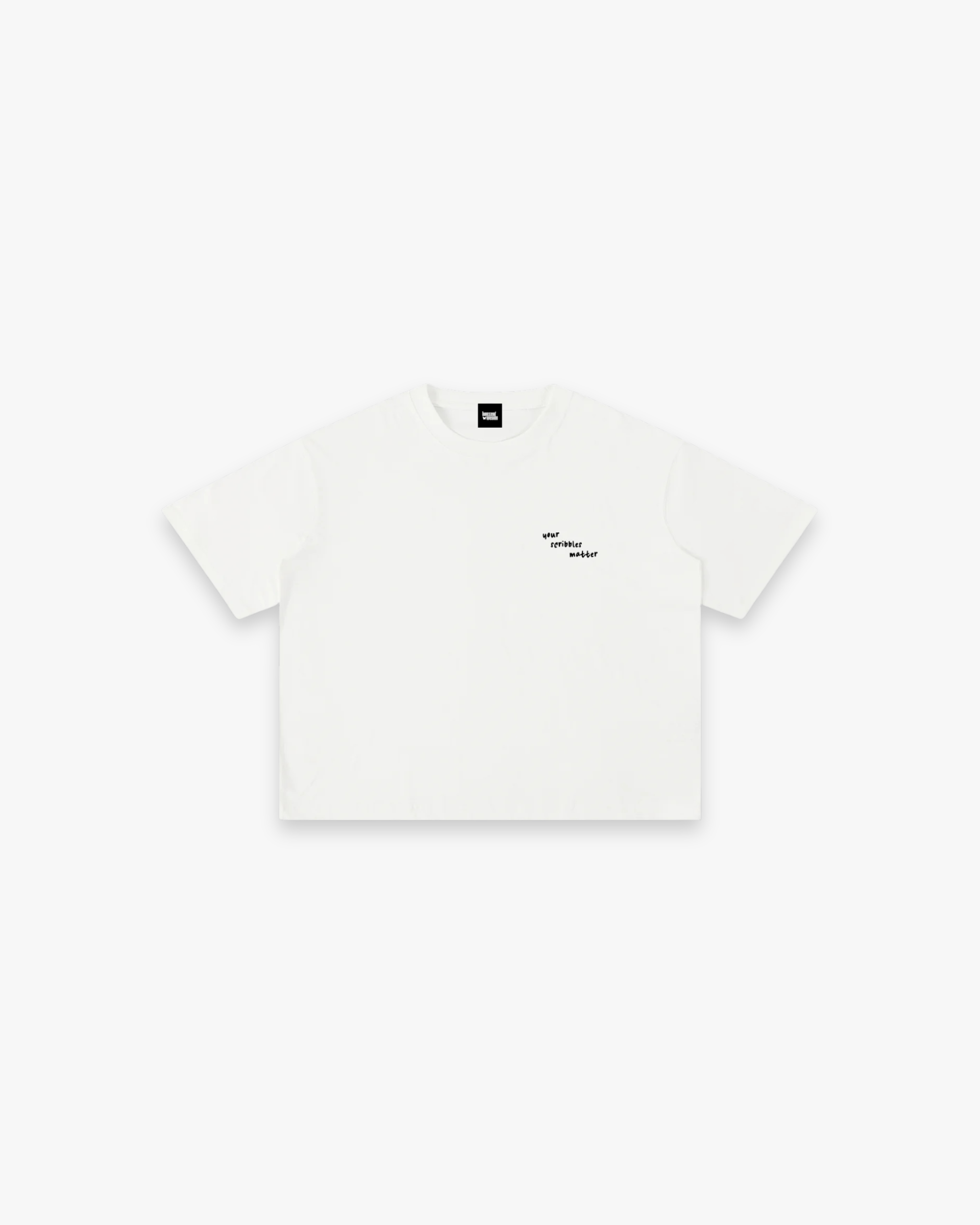 The "Scribble" Mineral Wash Boxy Tee