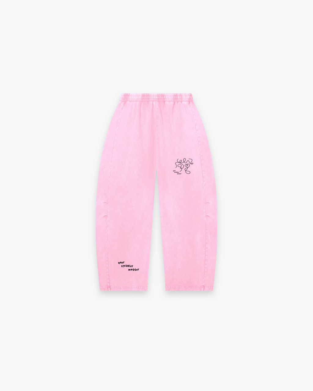 The "Scribble" Mineral Wash Barrel Pants