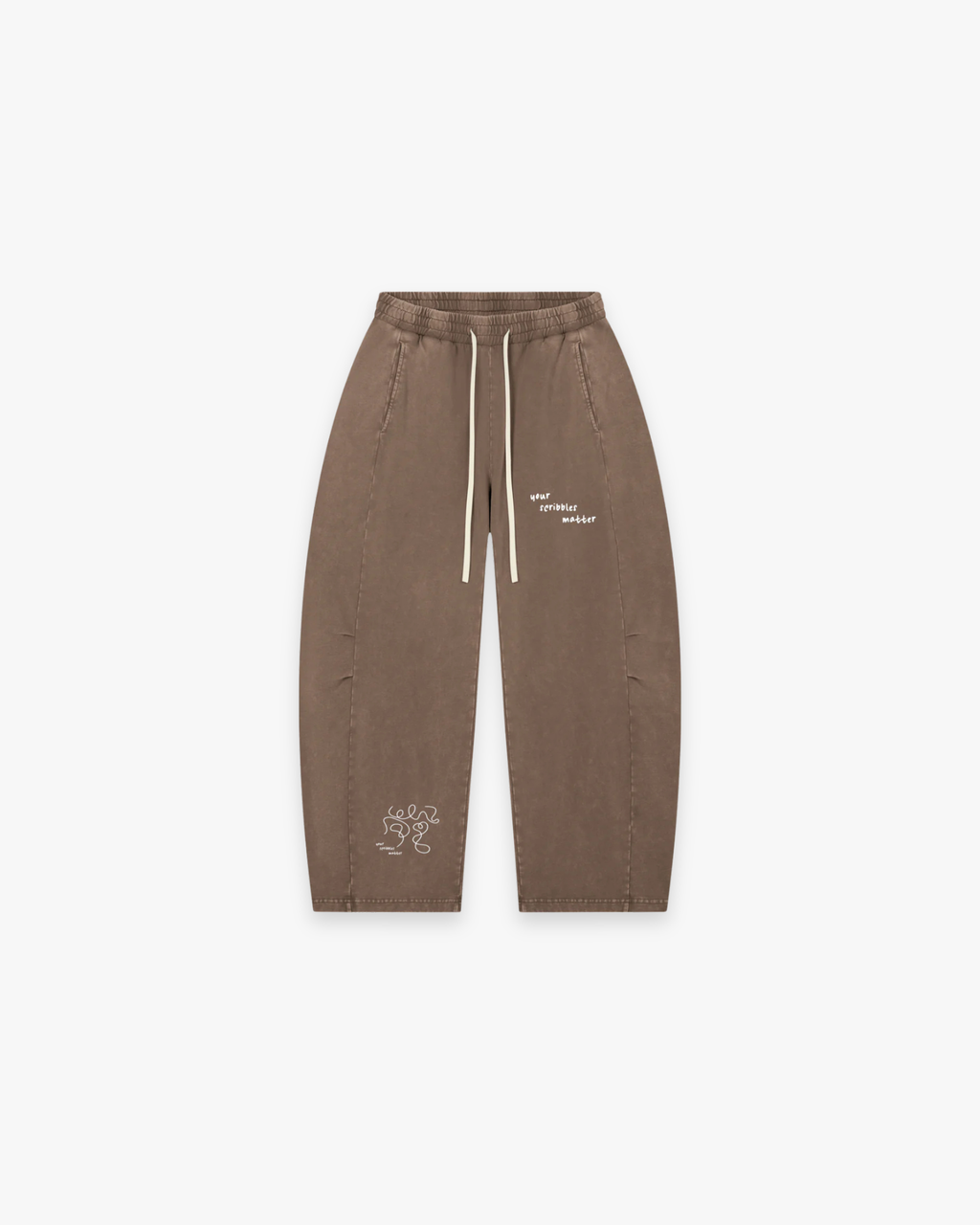 The "Scribble" Mineral Wash Barrel Pants