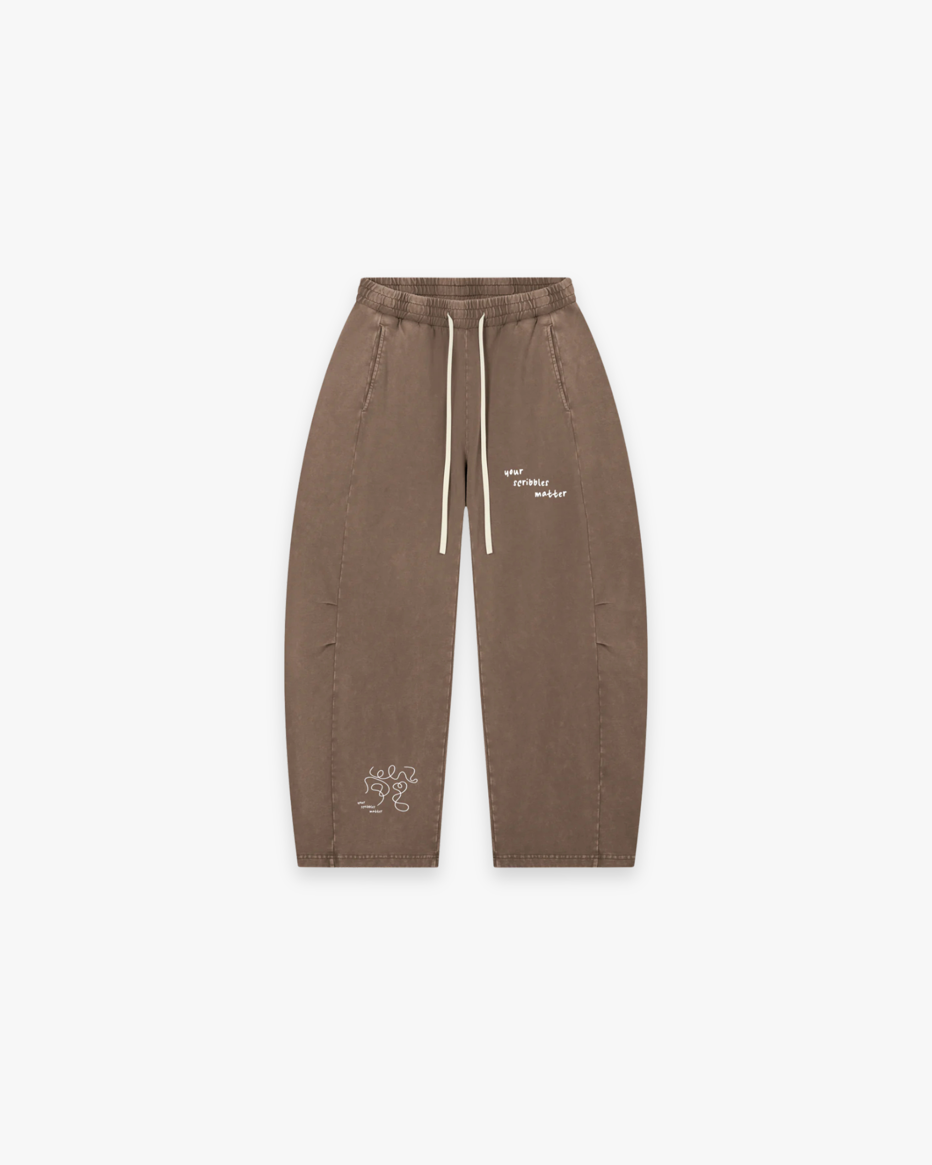 The "Scribble" Mineral Wash Barrel Pants