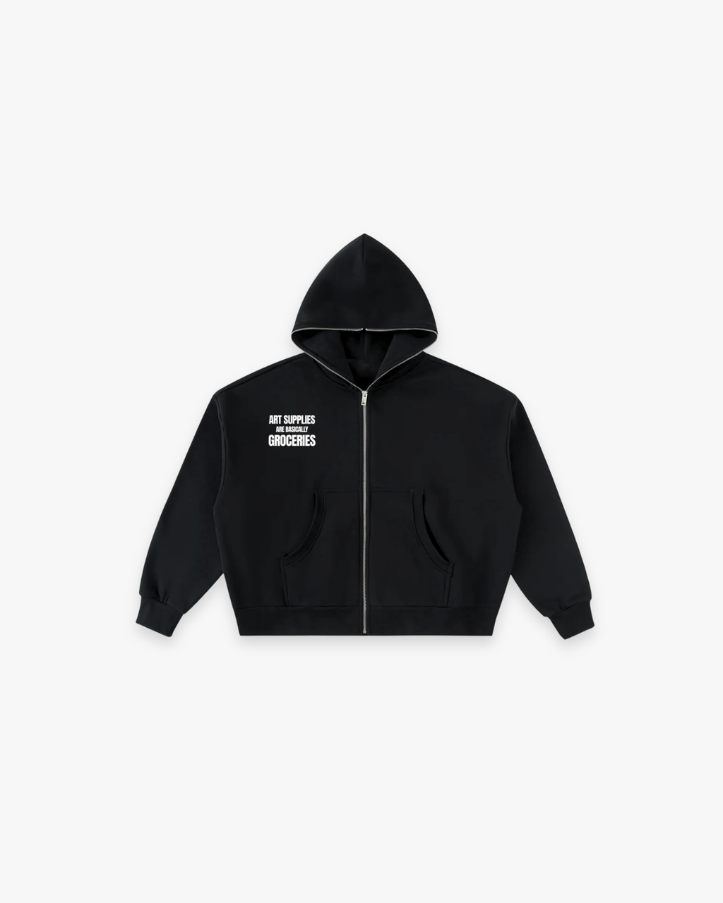 The "Art Supplies" Full-Zip Boxy Hoodie