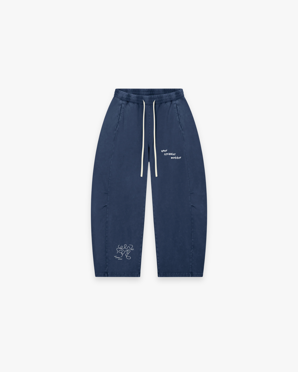 The "Scribble" Mineral Wash Barrel Pants