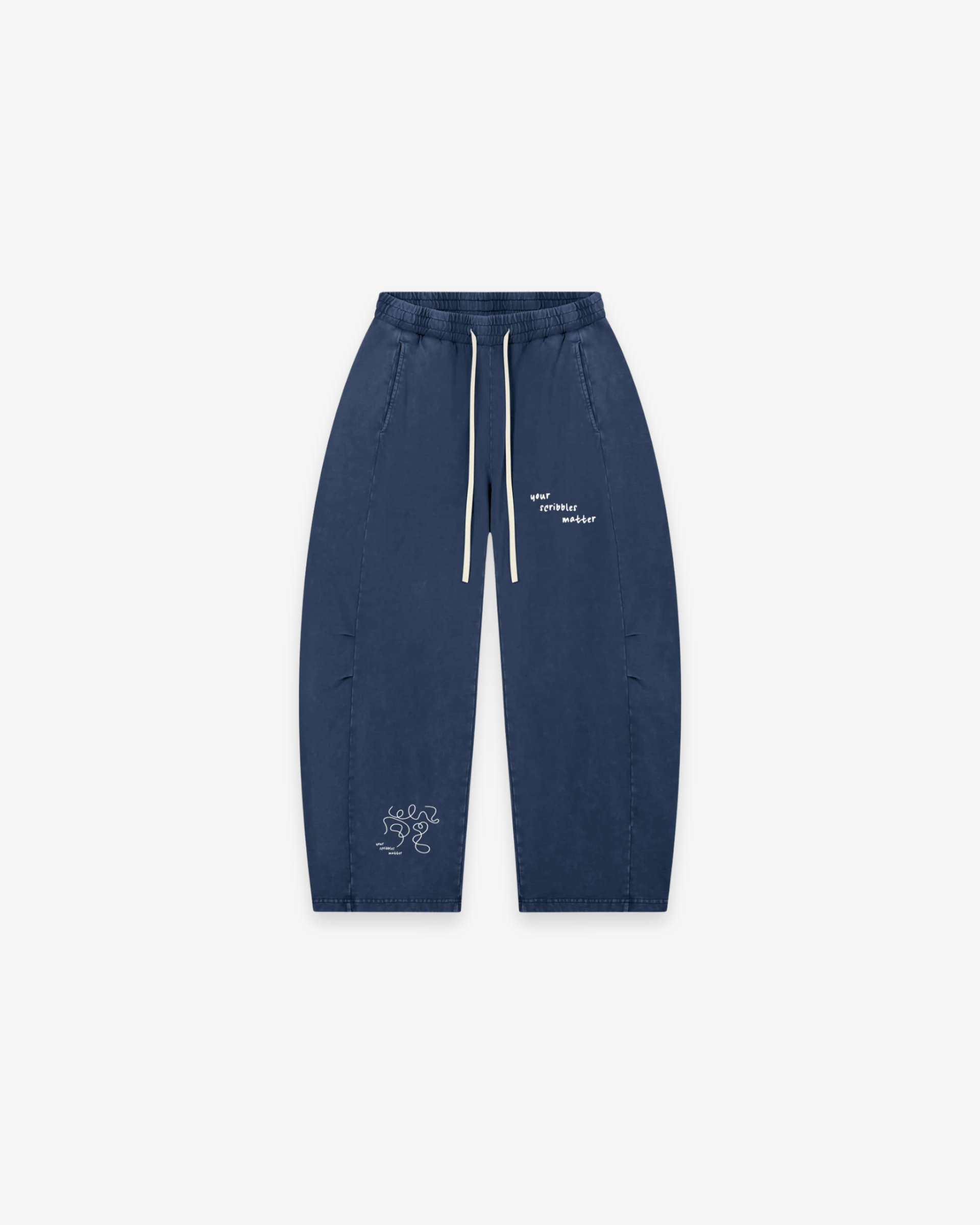 The "Scribble" Mineral Wash Barrel Pants
