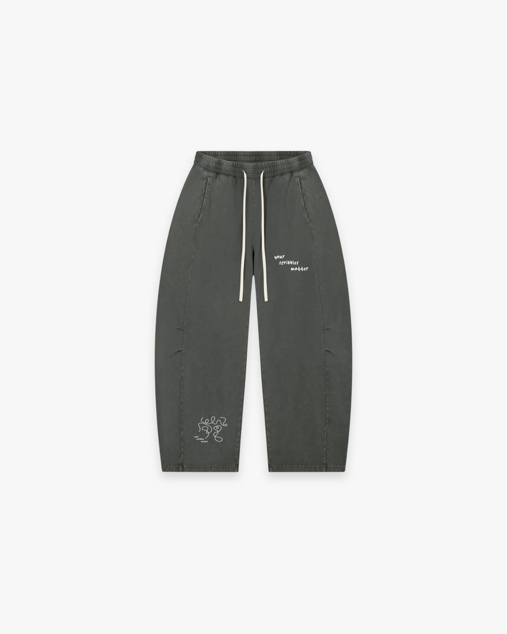 The "Scribble" Mineral Wash Barrel Pants