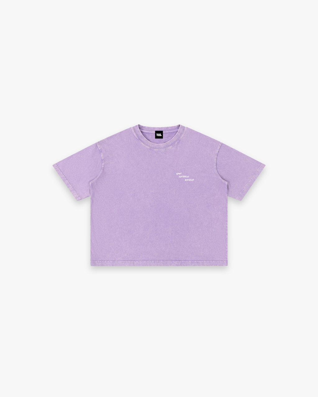 The "Scribble" Mineral Wash Boxy Tee