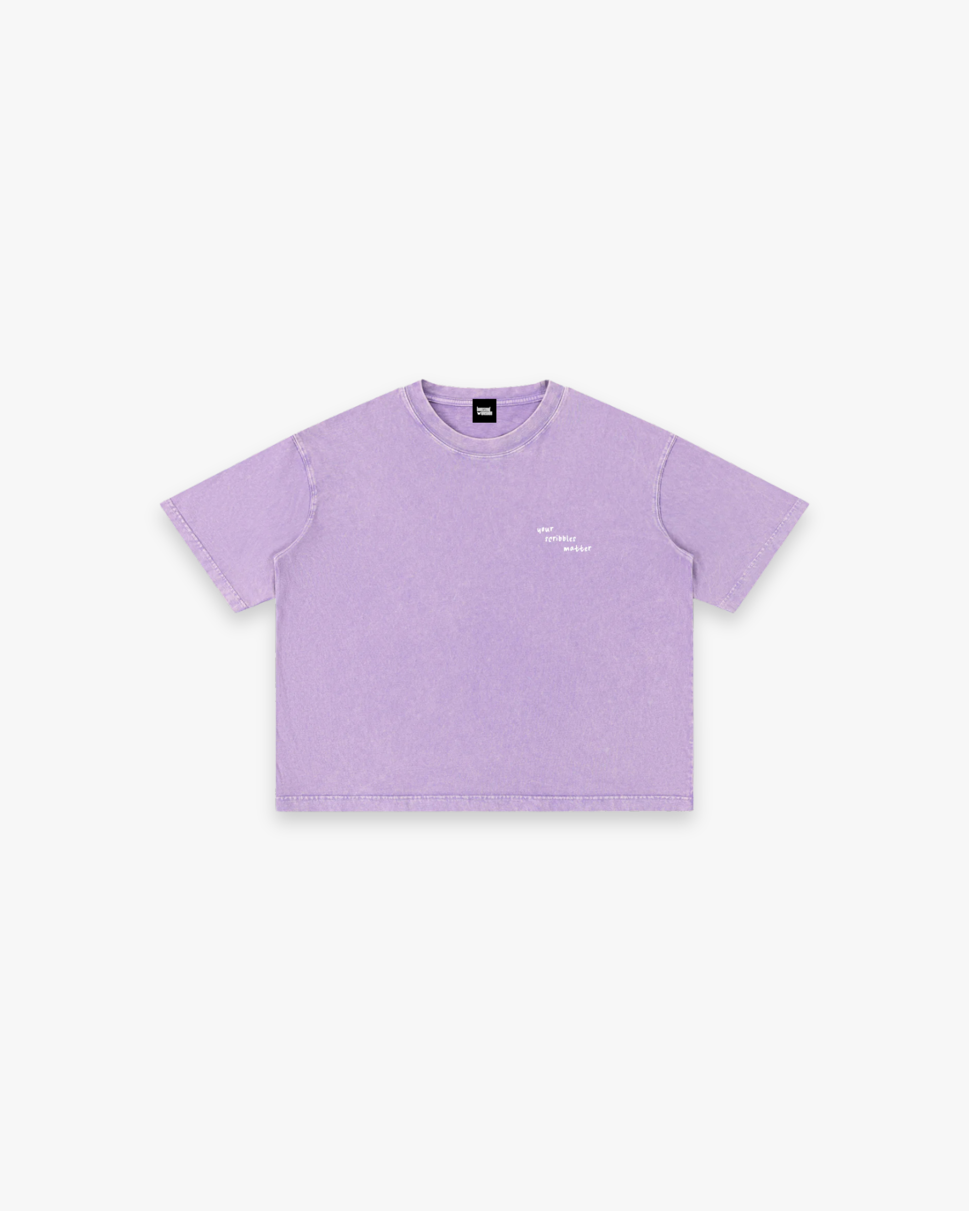The "Scribble" Mineral Wash Boxy Tee