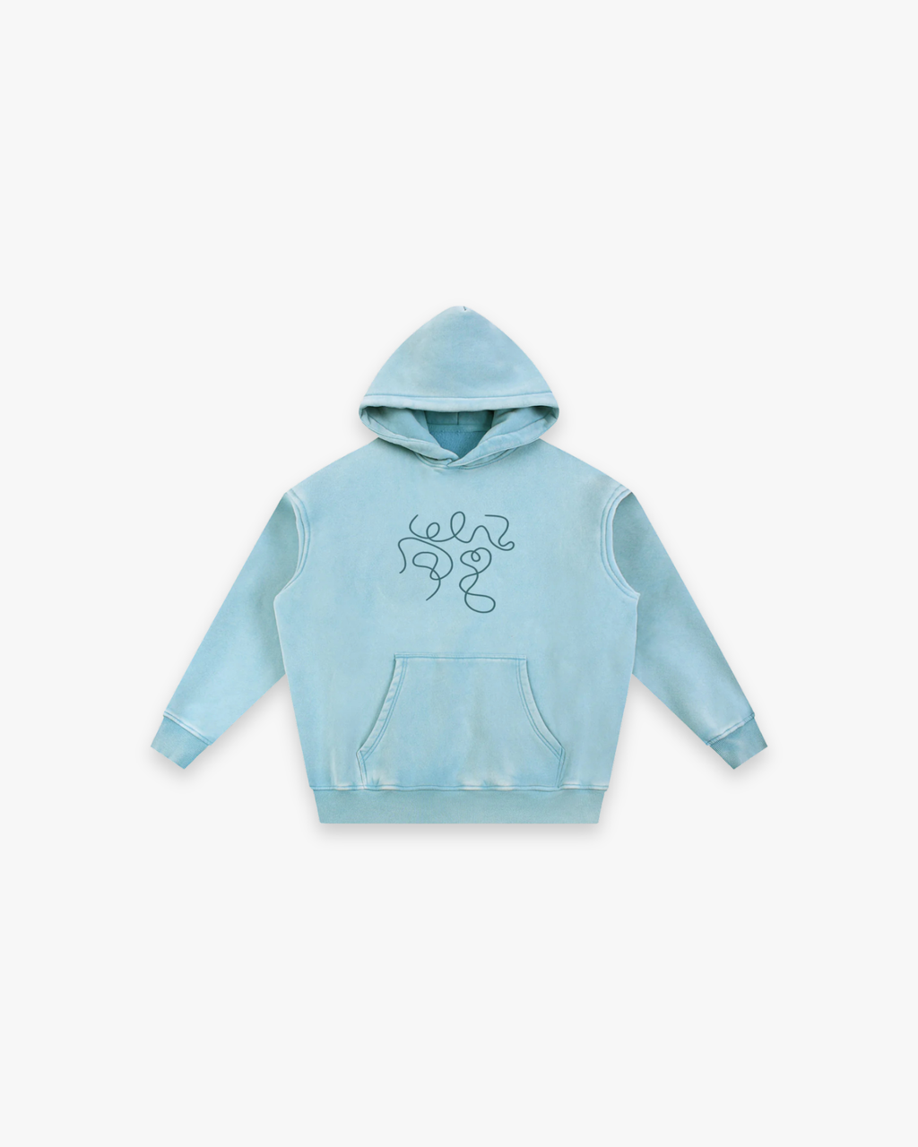 "The Scribble" Snow Wash Oversized Hoodie