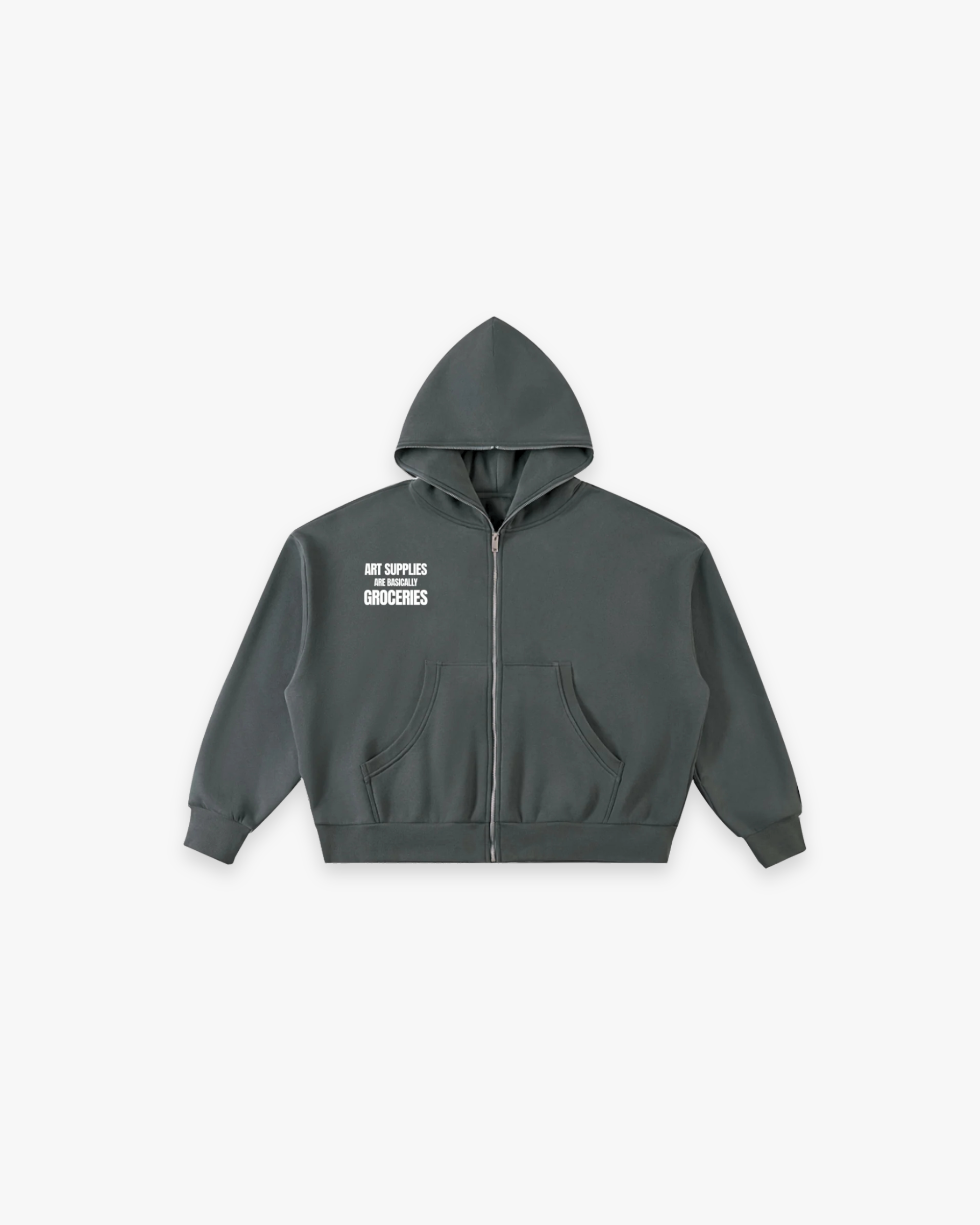 The "Art Supplies" Full-Zip Boxy Hoodie