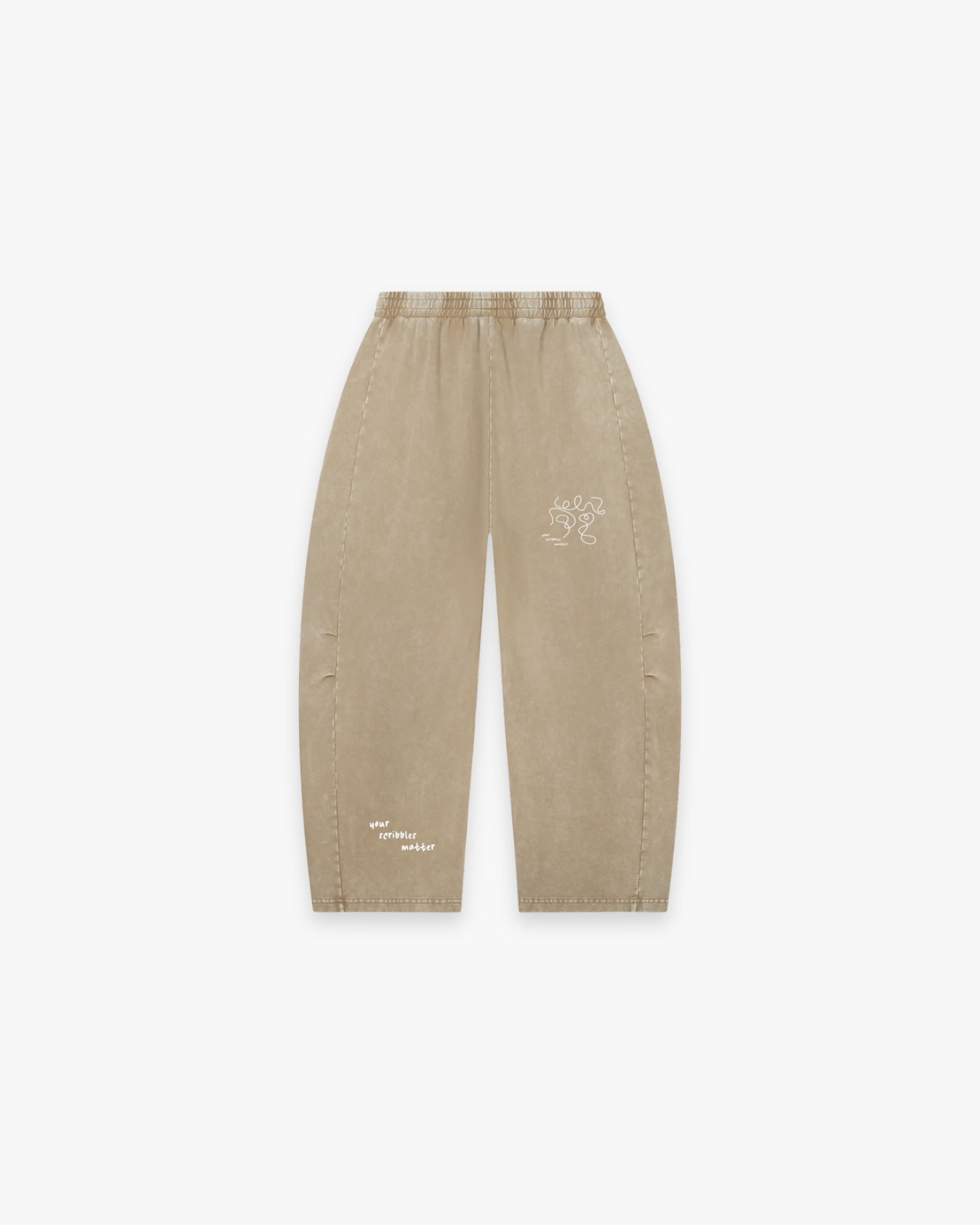 The "Scribble" Mineral Wash Barrel Pants
