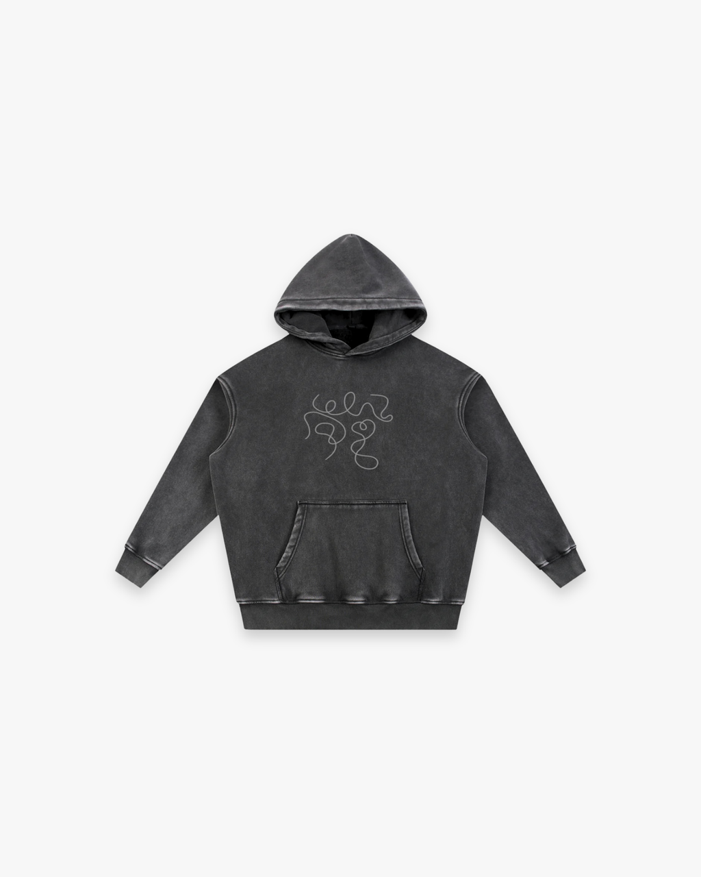 "The Scribble" Snow Wash Oversized Hoodie