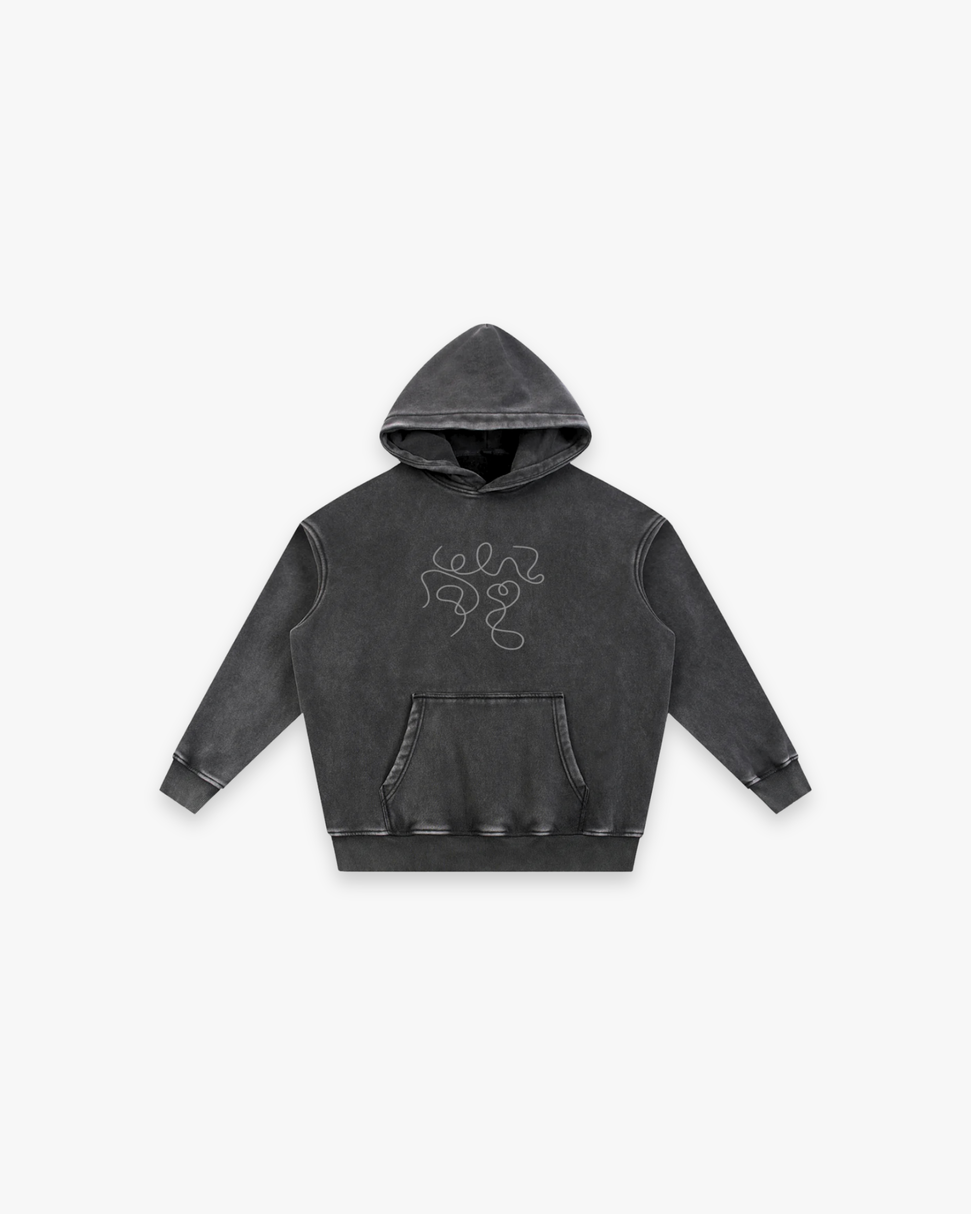 "The Scribble" Snow Wash Oversized Hoodie