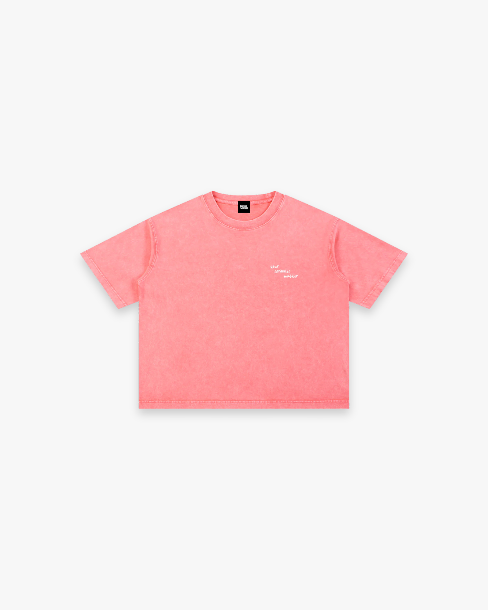 The "Scribble" Mineral Wash Boxy Tee