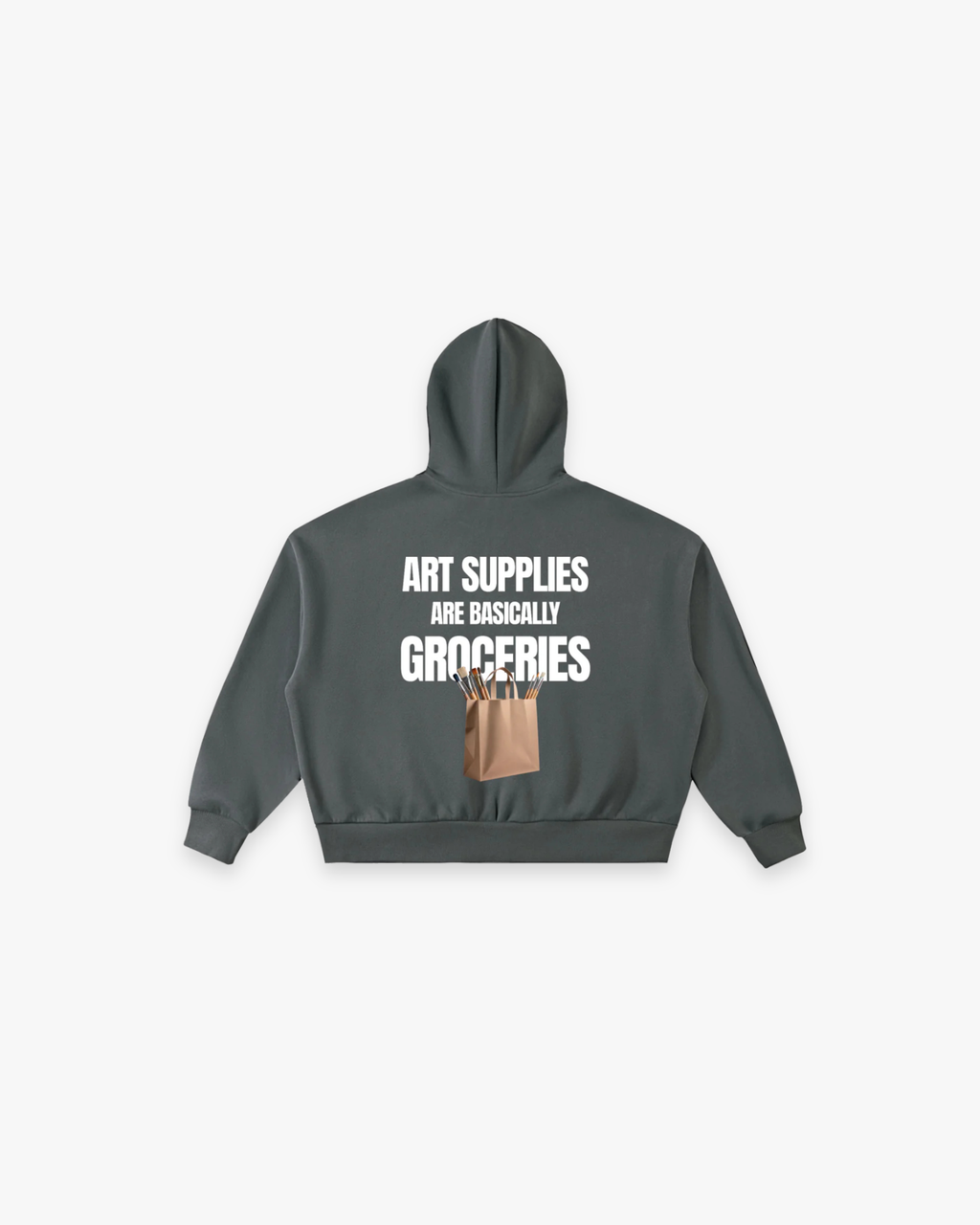 The "Art Supplies" Full-Zip Boxy Hoodie