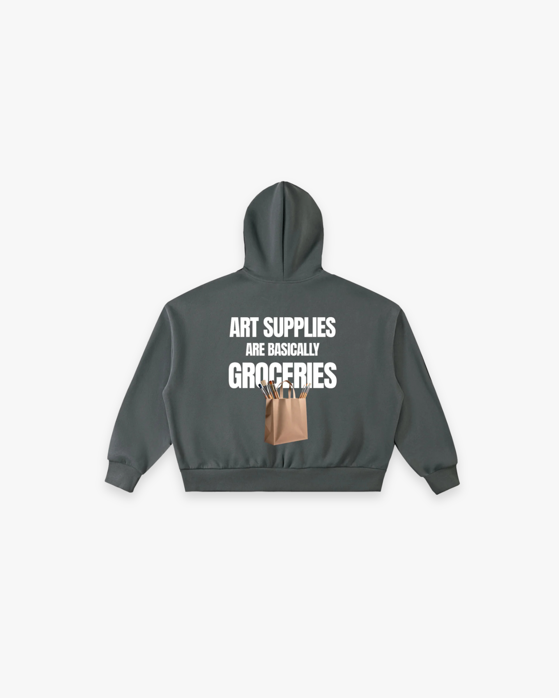 The "Art Supplies" Full-Zip Boxy Hoodie