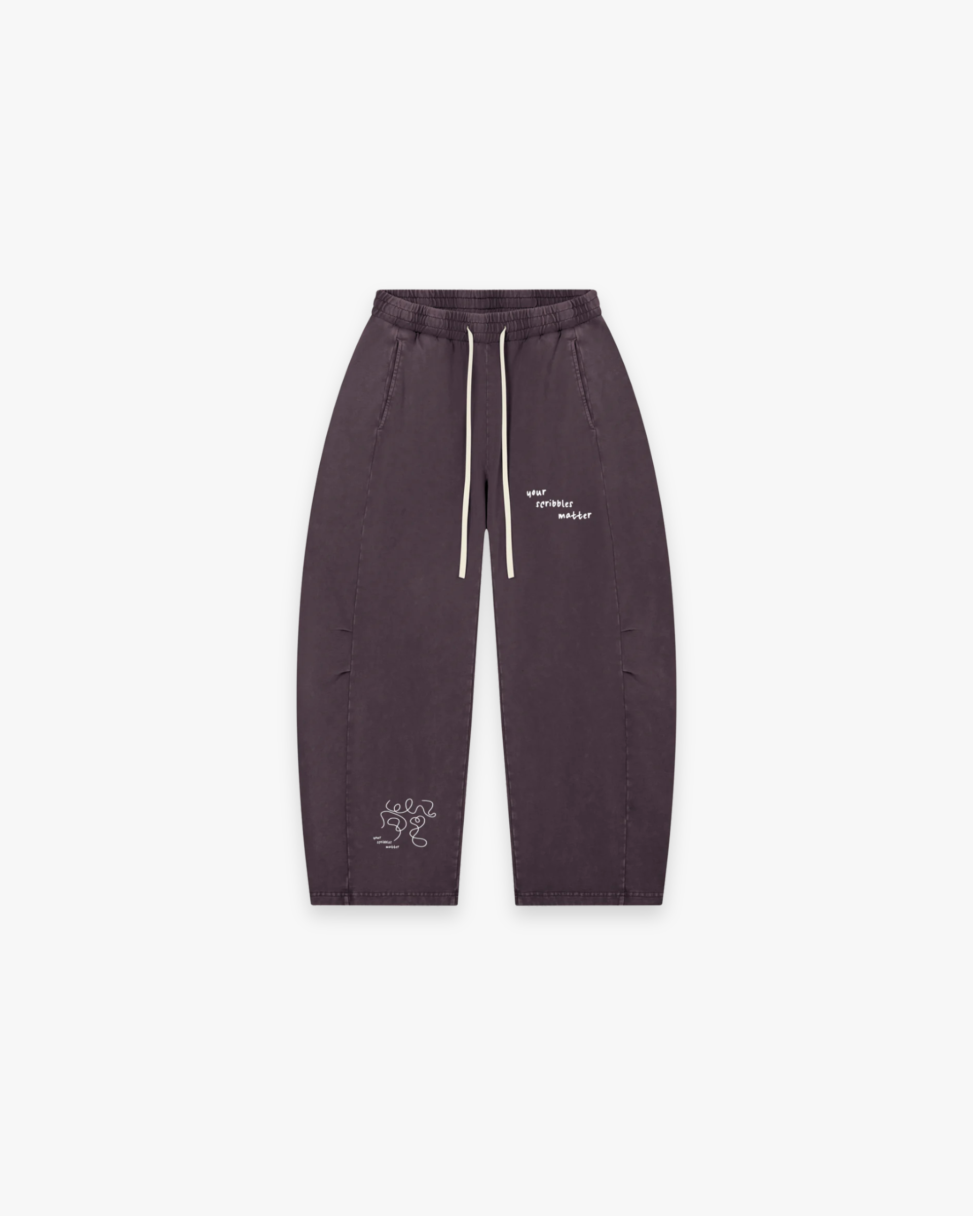 The "Scribble" Mineral Wash Barrel Pants