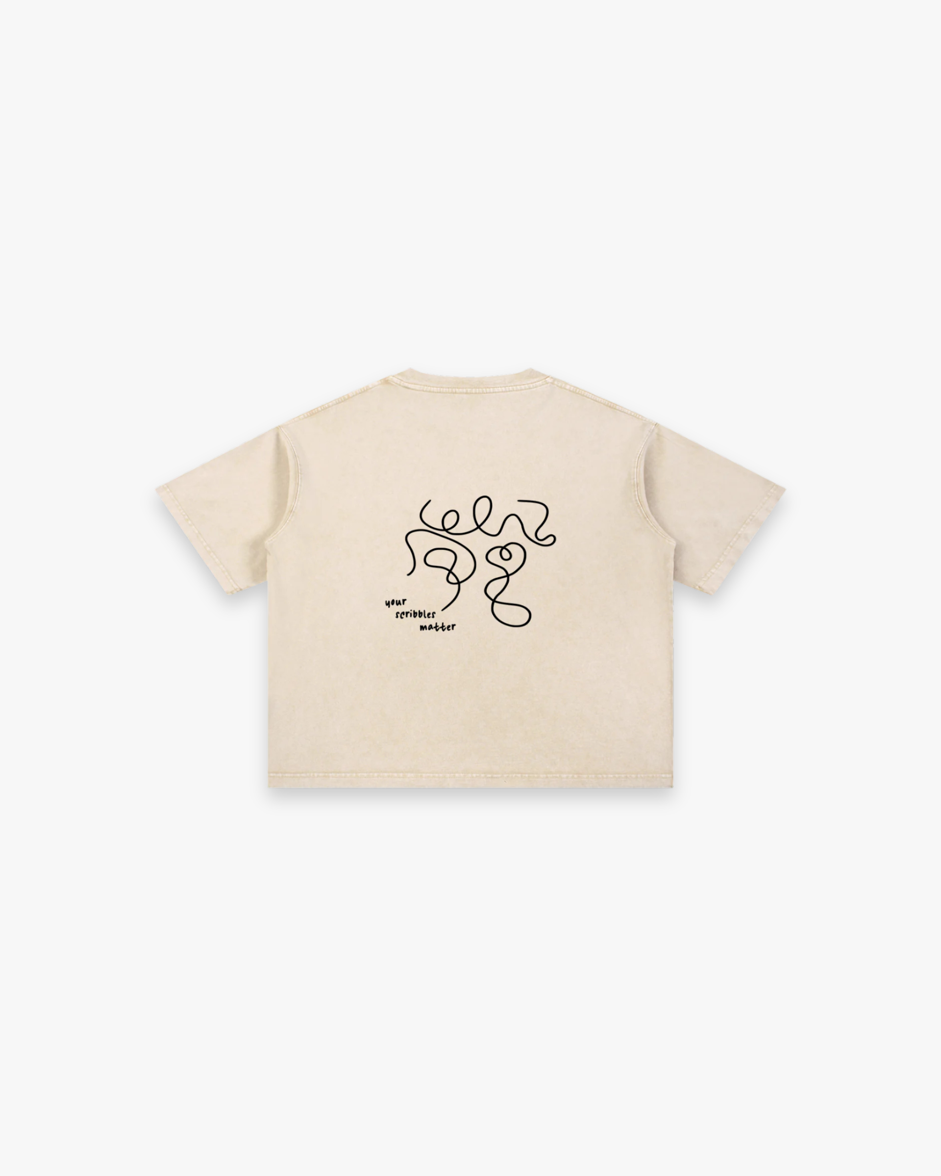 The "Scribble" Mineral Wash Boxy Tee