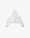 The "Scribble" Cropped Zip-Up Hoodie