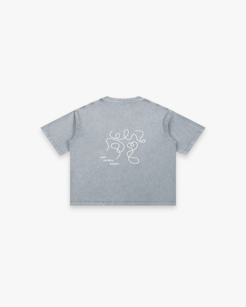 The "Scribble" Mineral Wash Boxy Tee