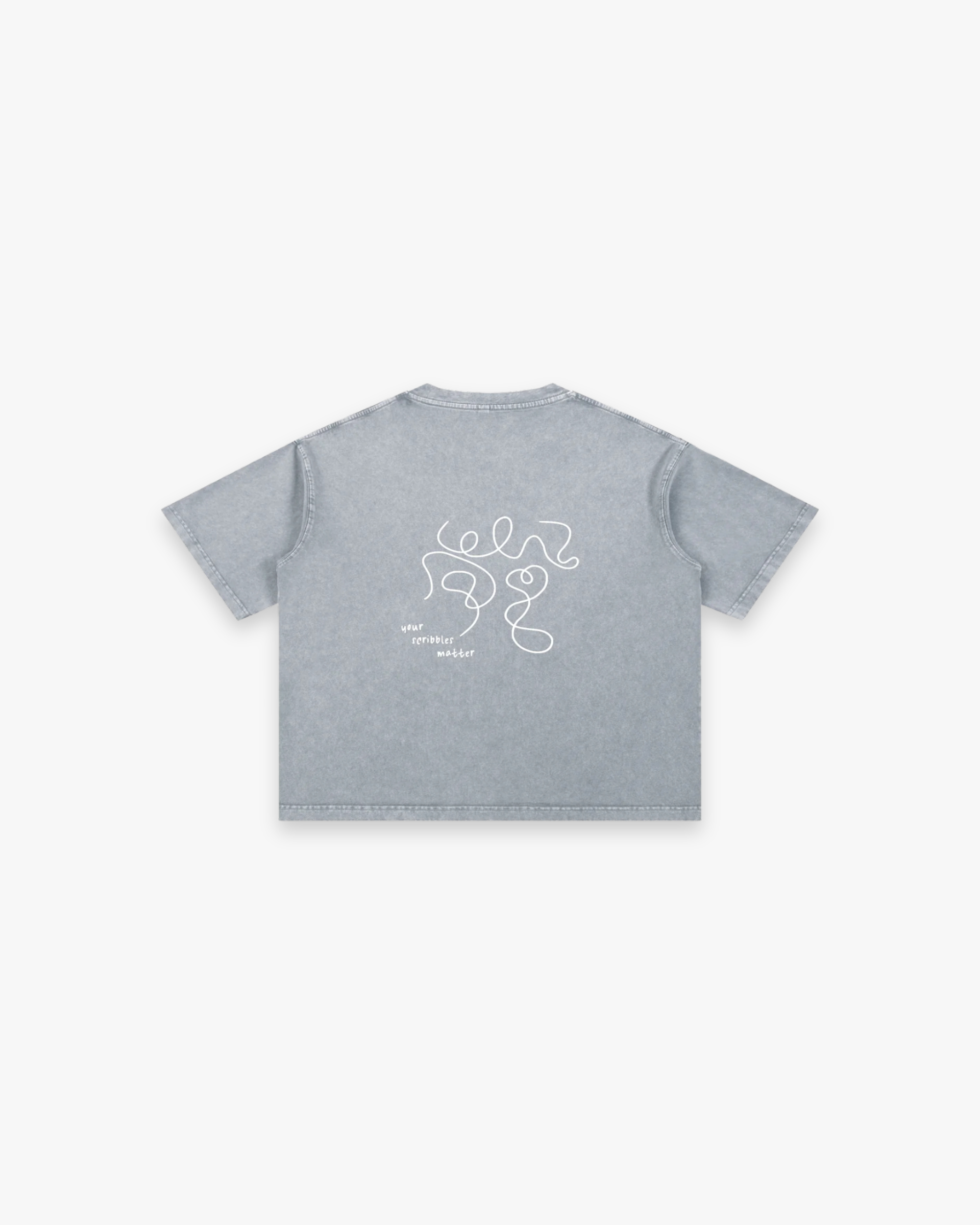 The "Scribble" Mineral Wash Boxy Tee