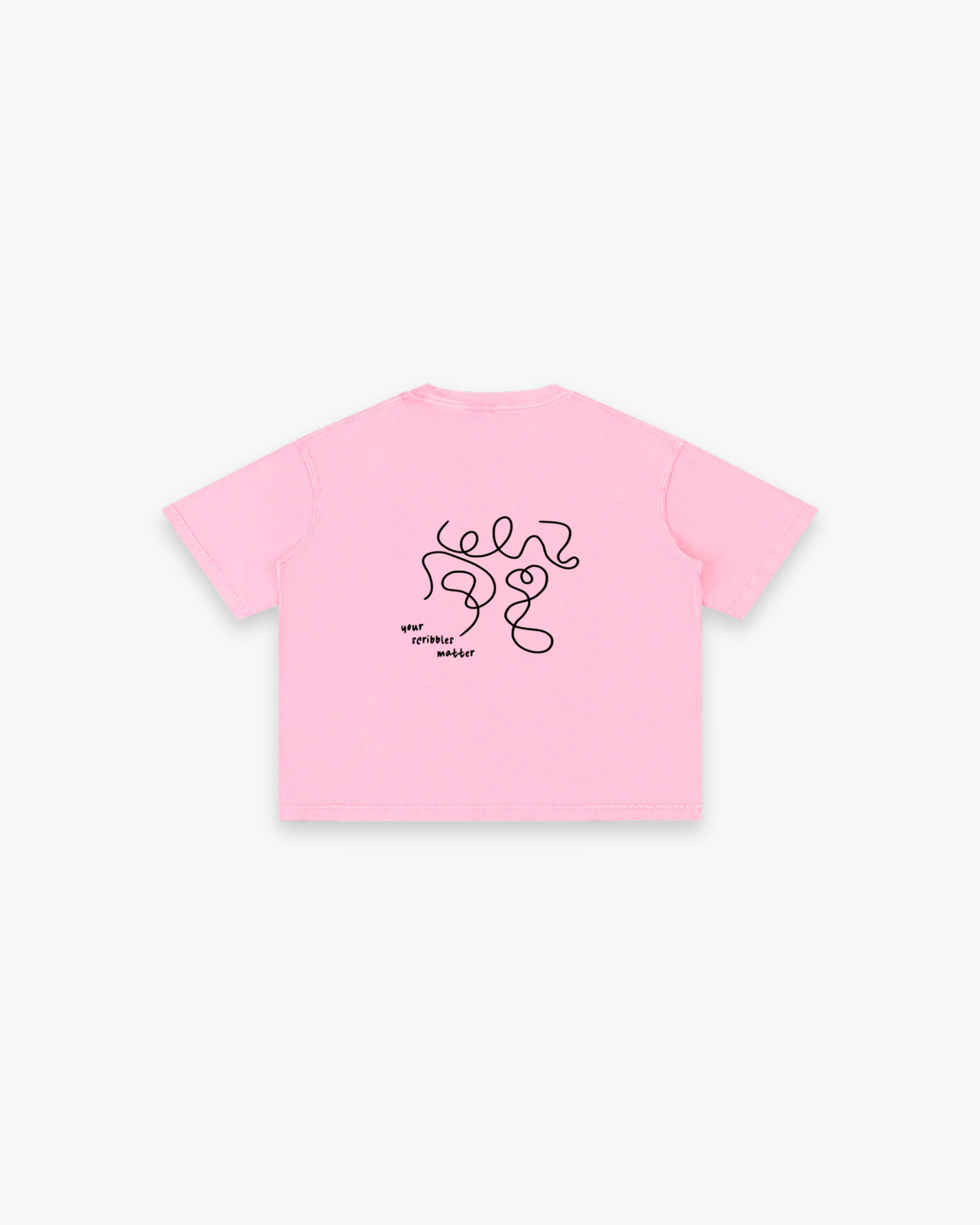 The "Scribble" Mineral Wash Boxy Tee