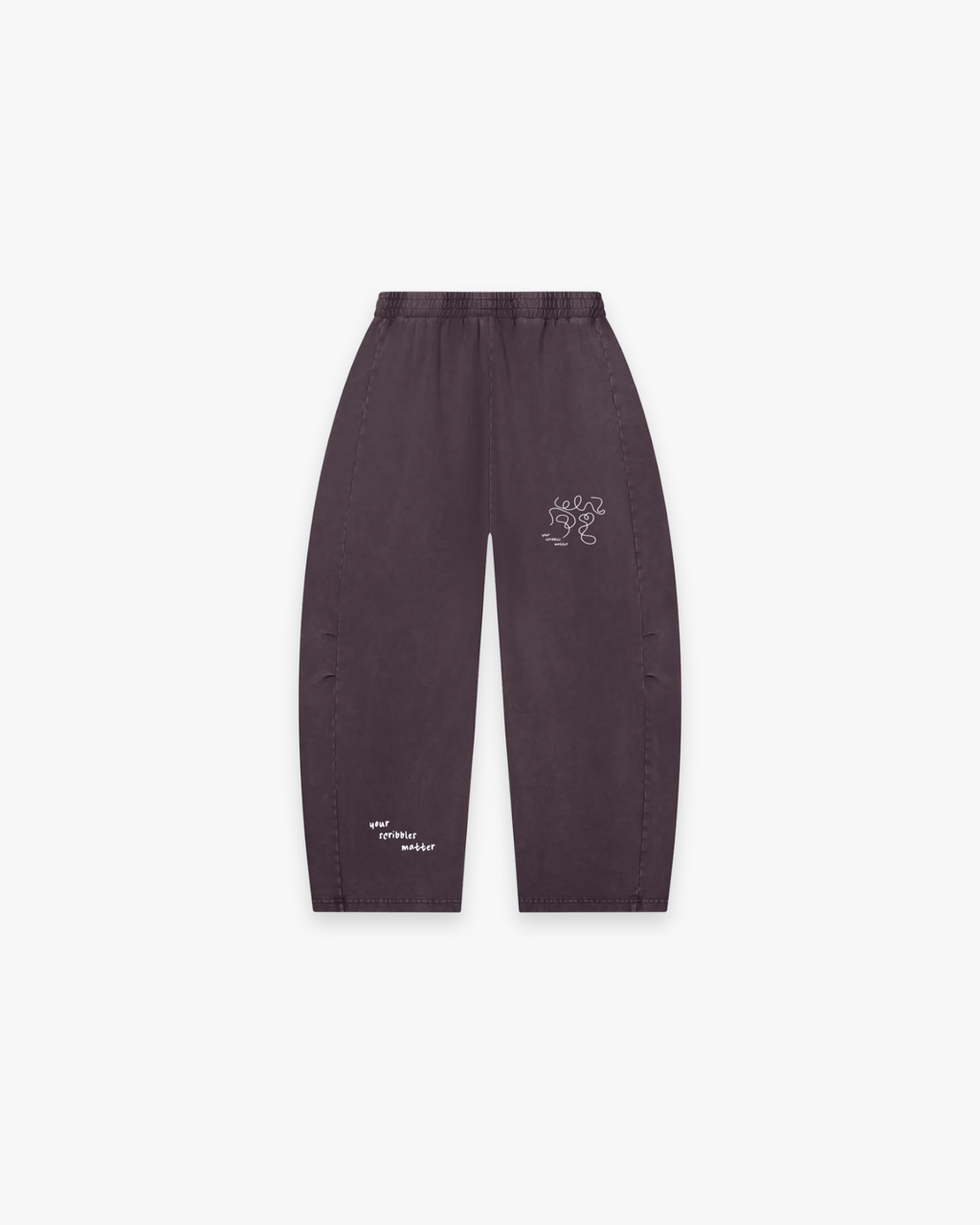 The "Scribble" Mineral Wash Barrel Pants
