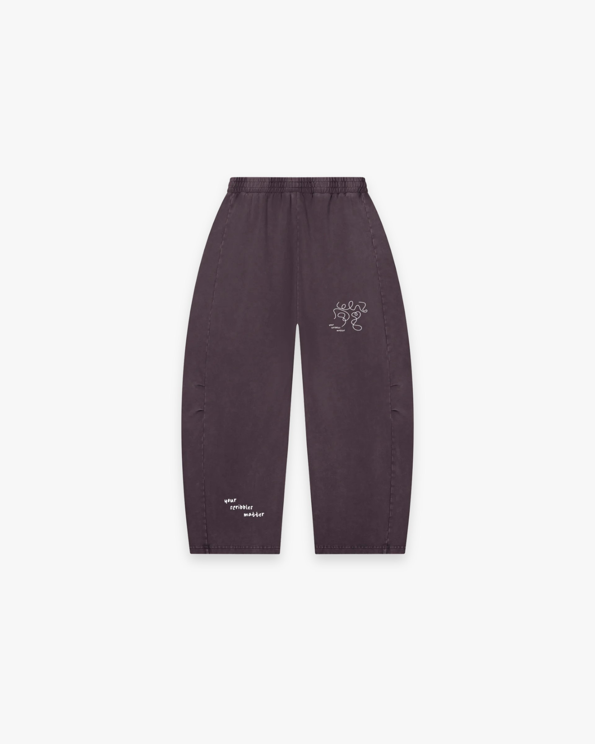 The "Scribble" Mineral Wash Barrel Pants