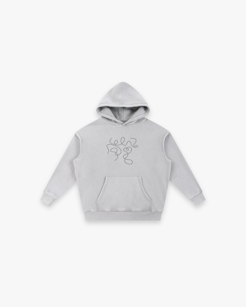 "The Scribble" Snow Wash Oversized Hoodie