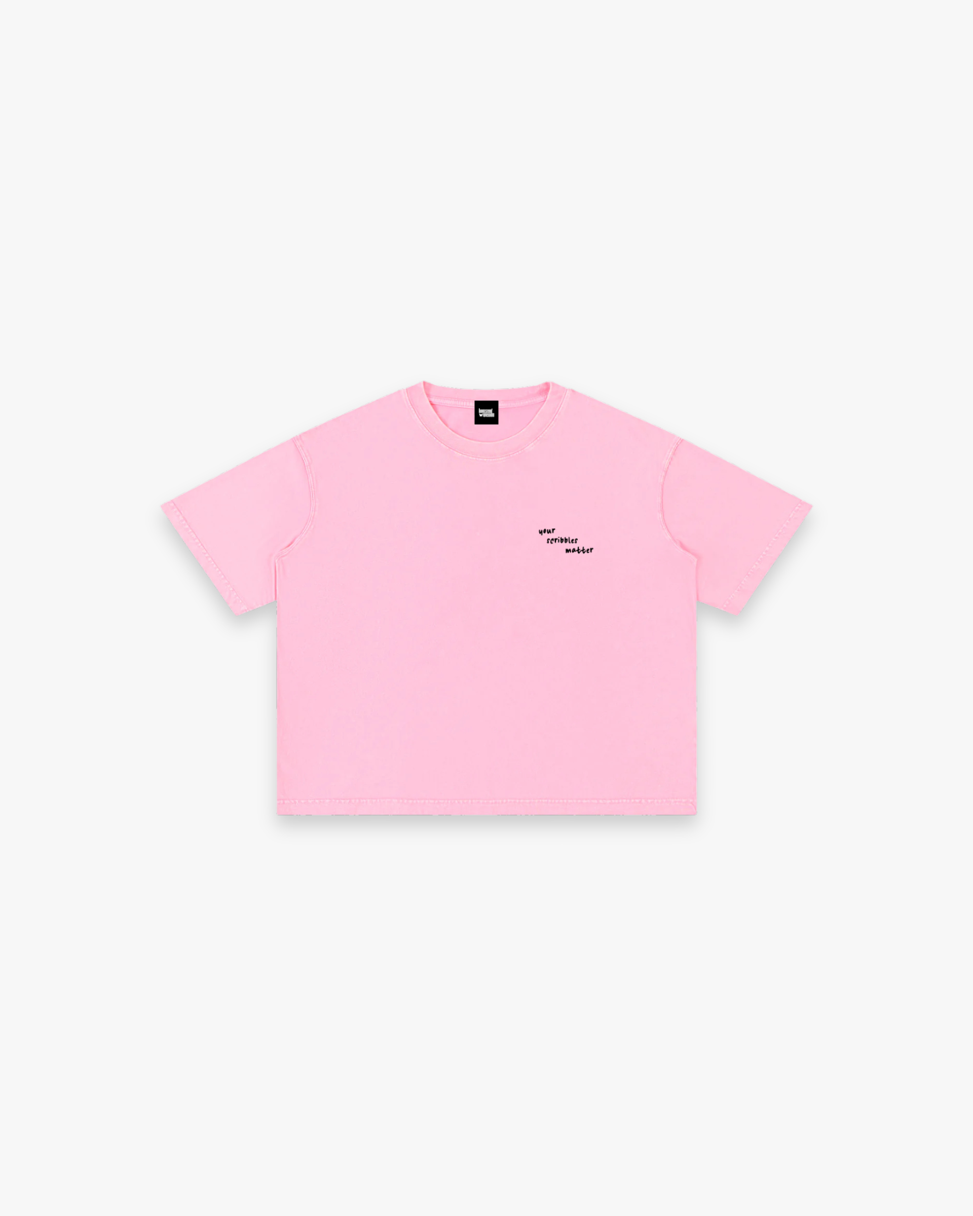 The "Scribble" Mineral Wash Boxy Tee