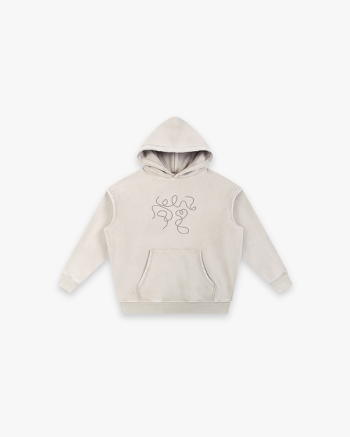 "The Scribble" Snow Wash Oversized Hoodie