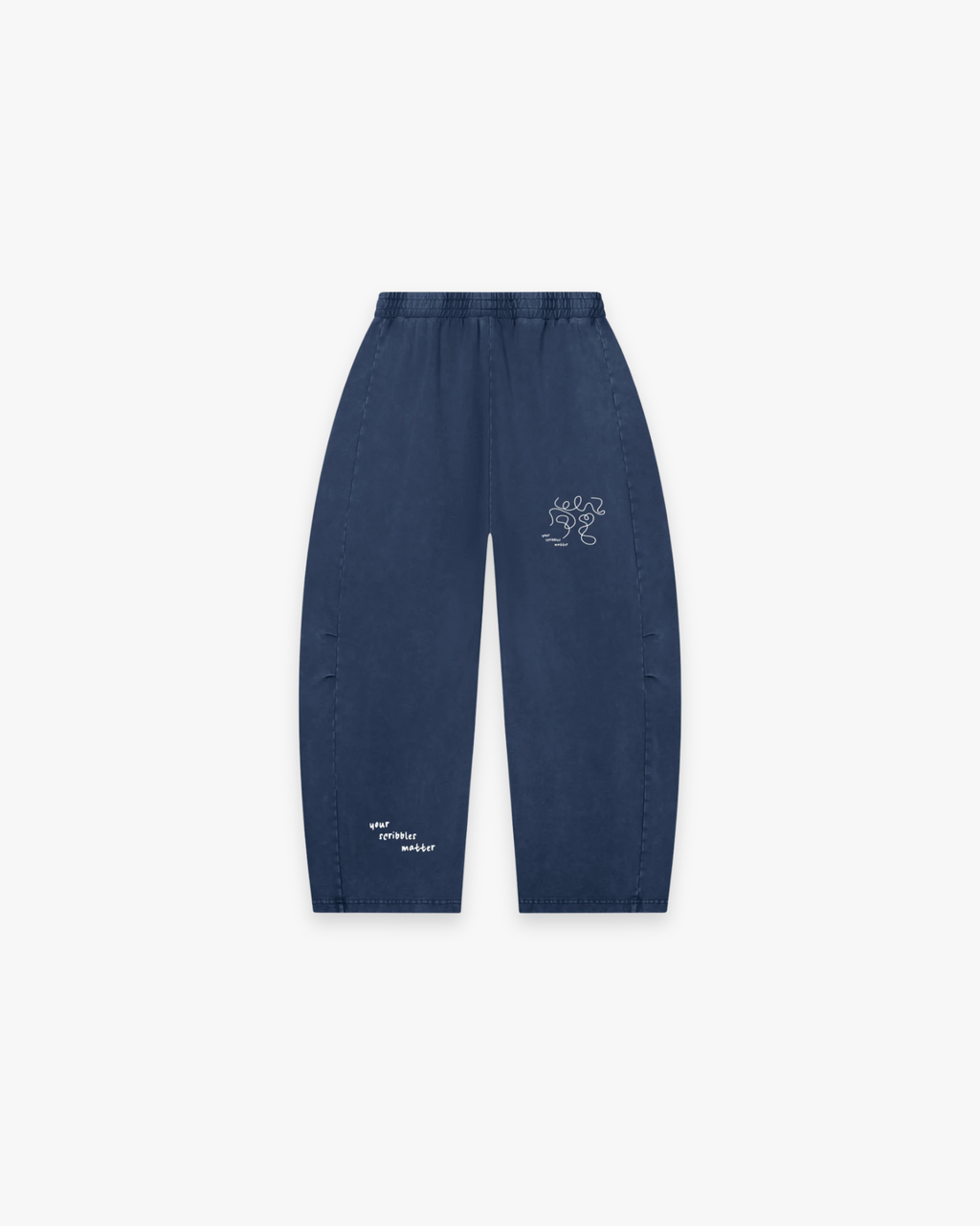 The "Scribble" Mineral Wash Barrel Pants