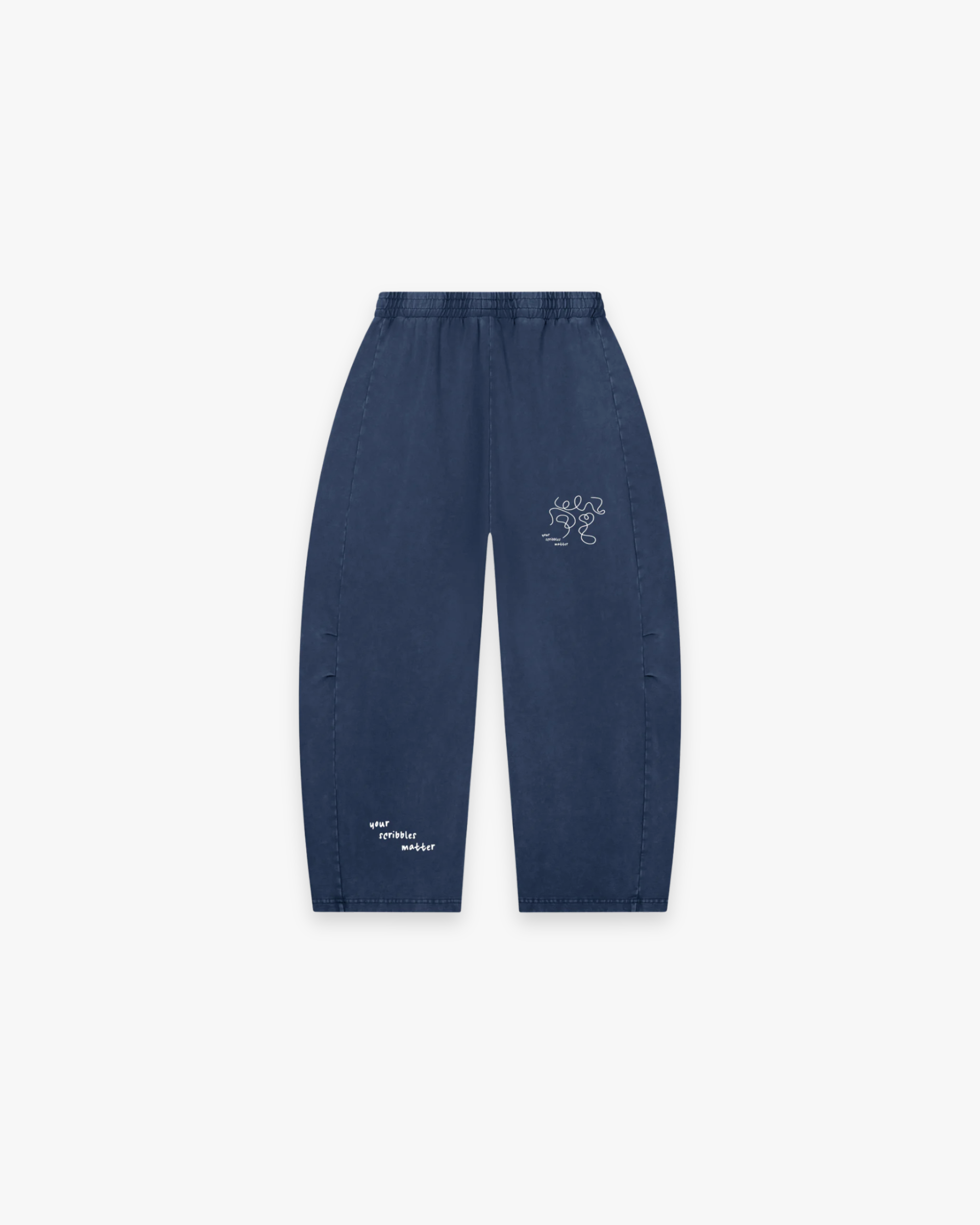 The "Scribble" Mineral Wash Barrel Pants