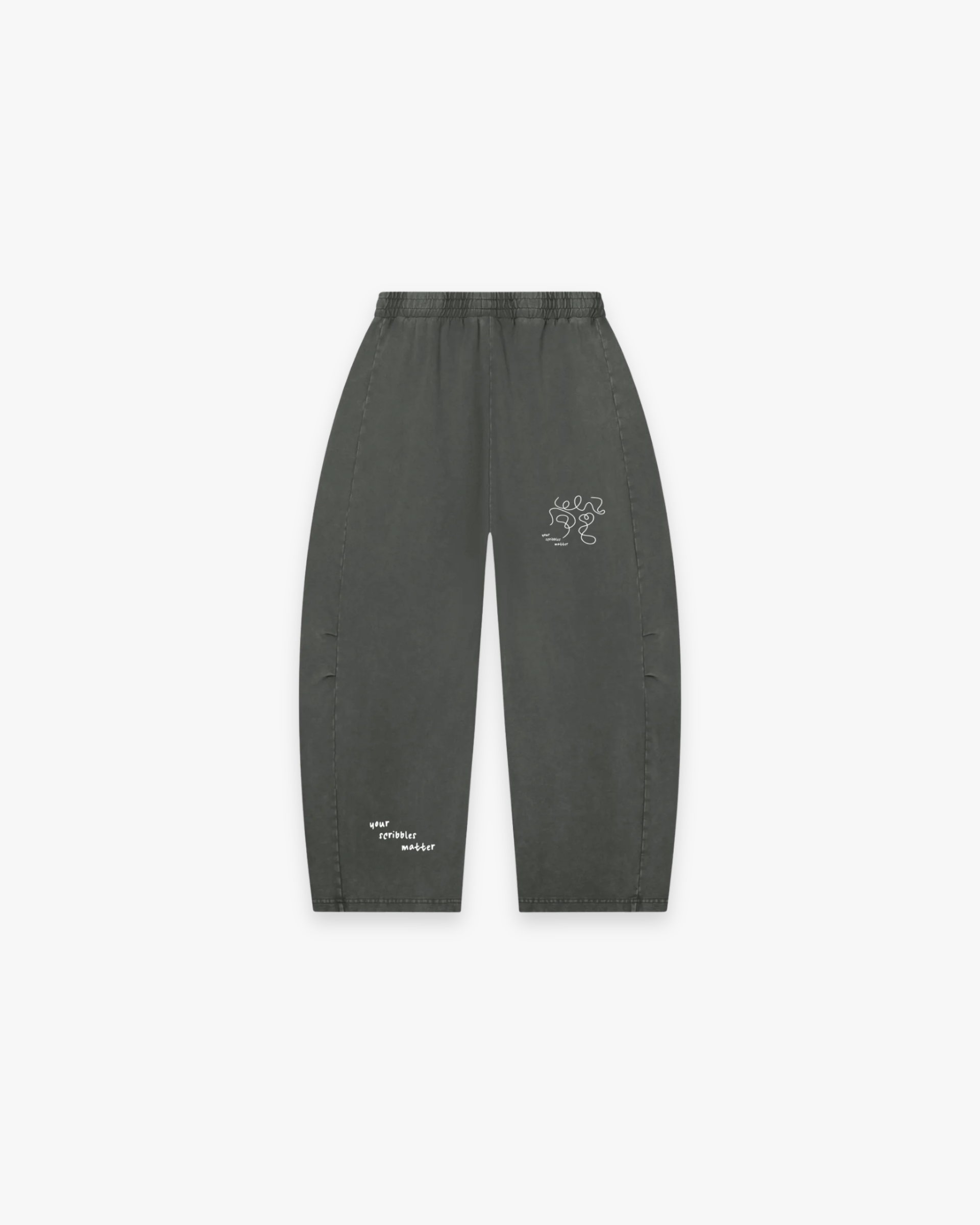 The "Scribble" Mineral Wash Barrel Pants